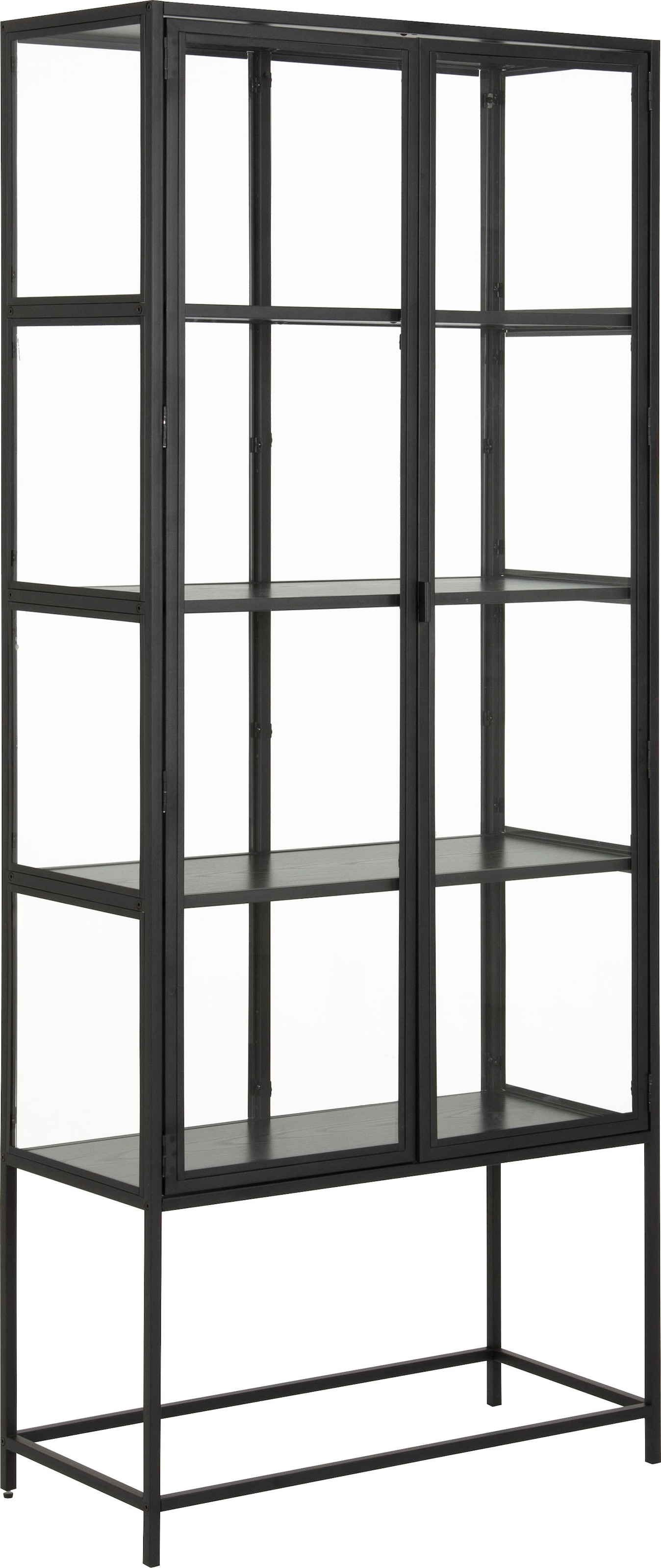 ACTONA GROUP Glasvitrine, mit Glastüren und Metallrahmen, 4 Einlegeböden, B:  77 x H: 185,6 cm kaufen | BAUR