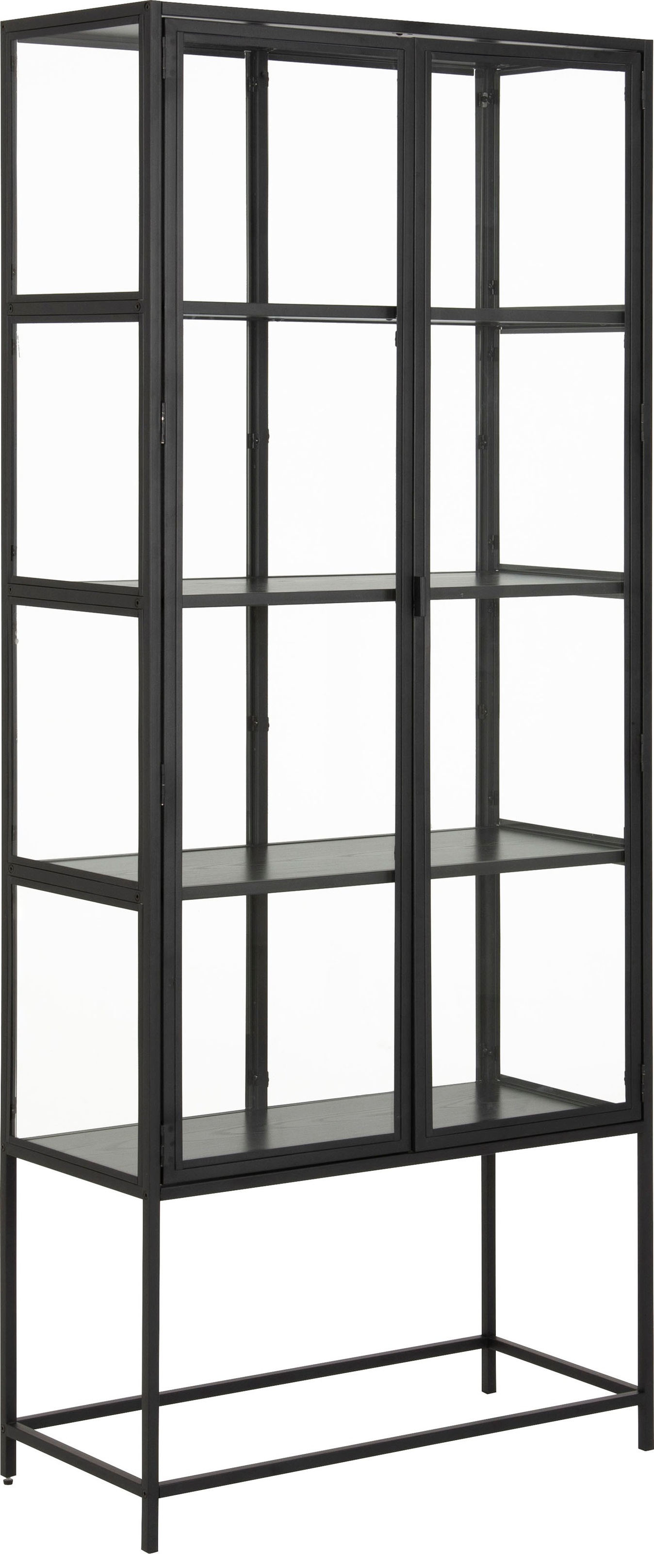 ACTONA GROUP Glasvitrine, mit Glastüren und Metallrahmen, 4 Einlegeböden, B günstig online kaufen