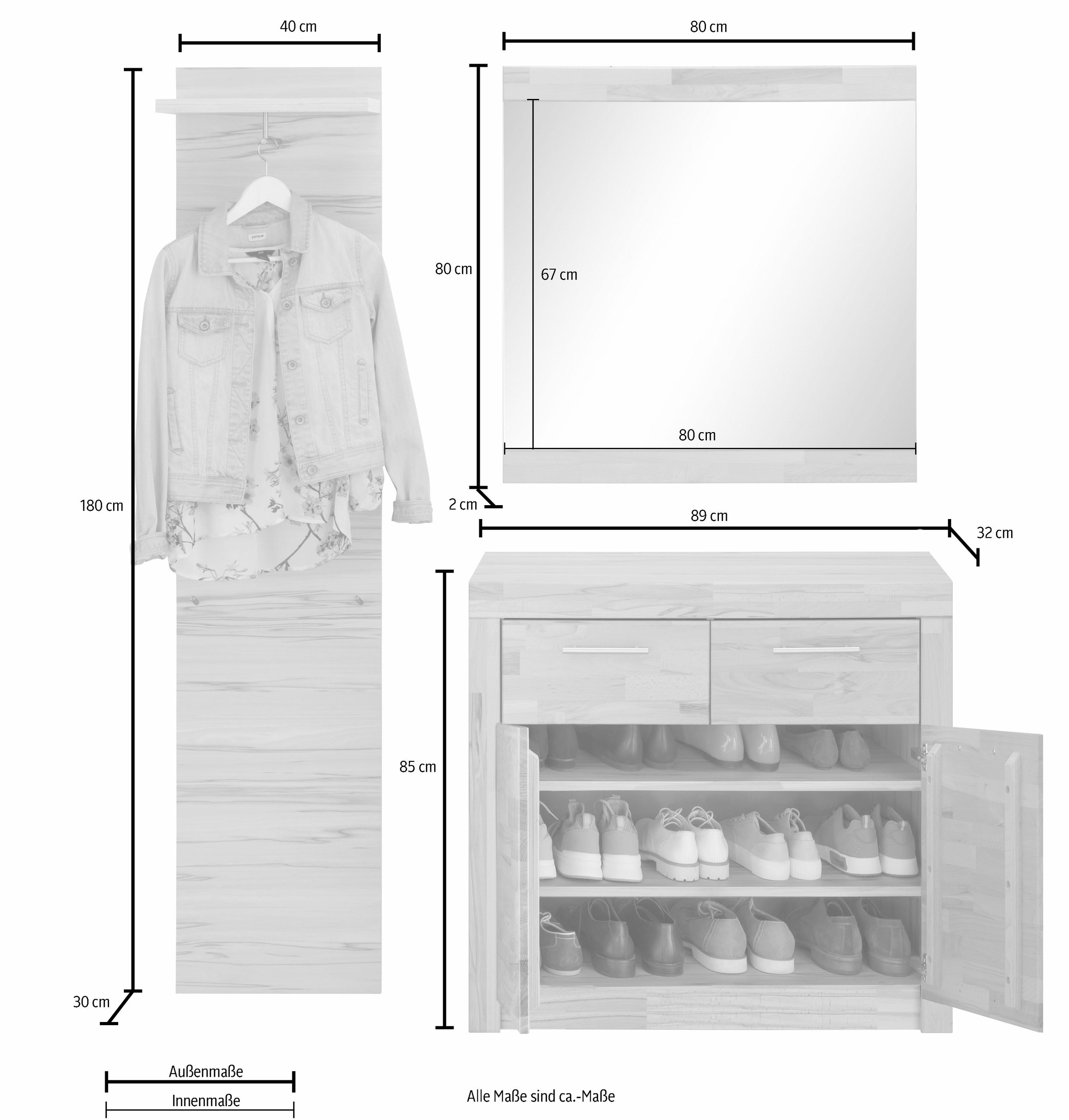 VOGL Möbelfabrik Garderoben-Set »Simone«, (Set, 3 St.) kaufen | BAUR