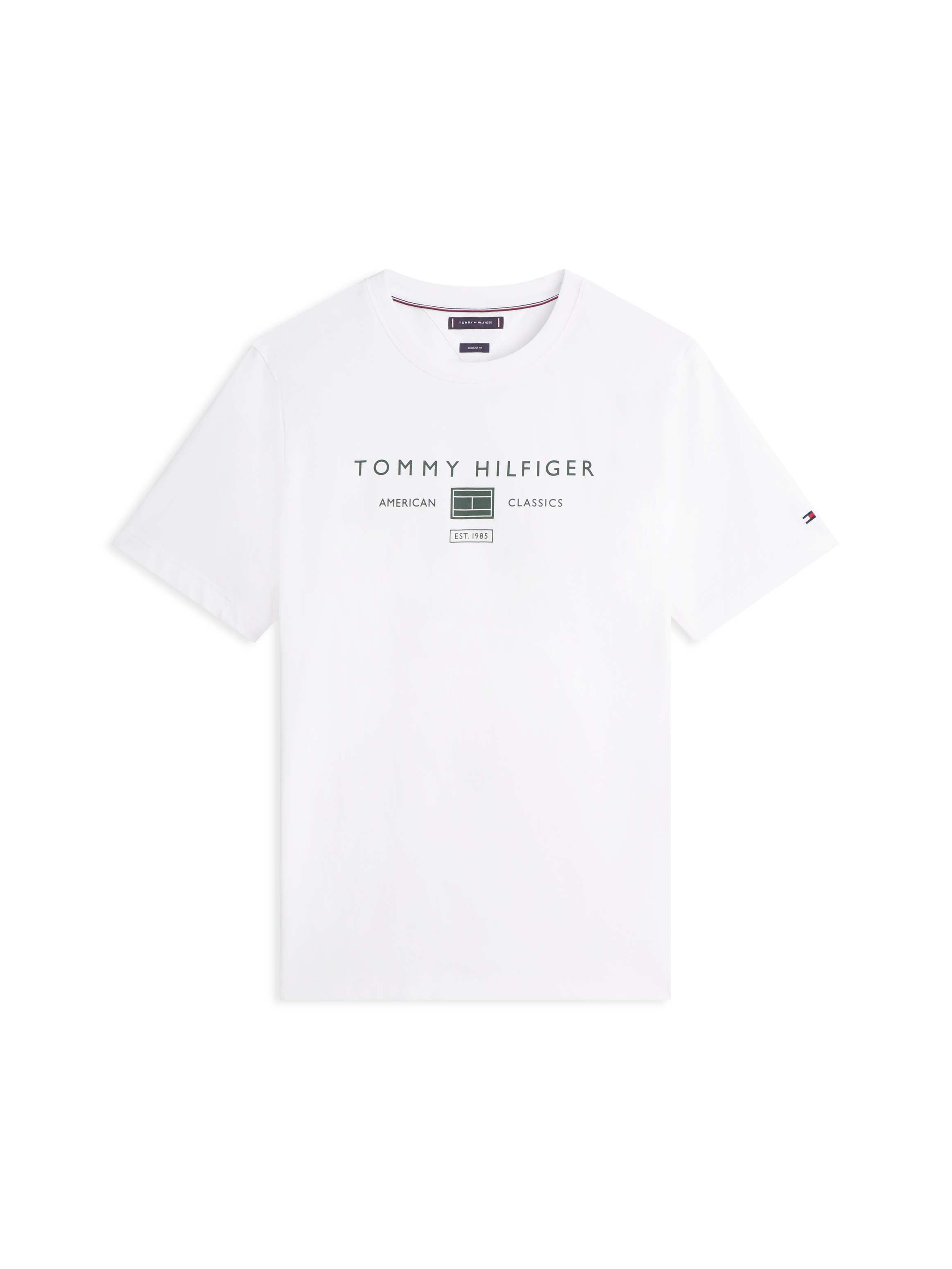 Tommy Hilfiger T-shirt à Manches Courtes Logo Snow White S Homme 10