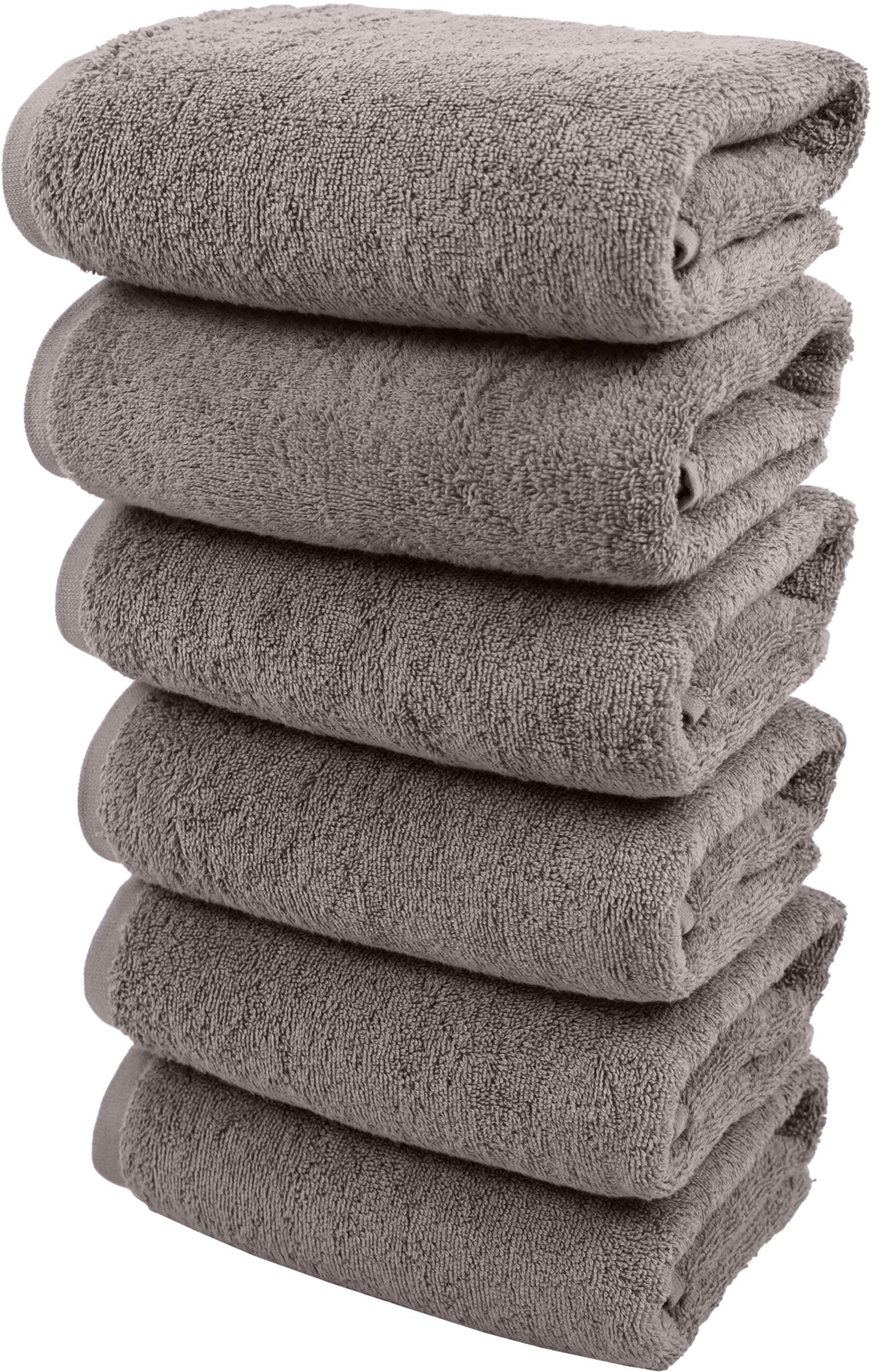 my home Handtücher "Handtuch Merida, 6 Handtücher (50x100cm)" kuschelig wei günstig online kaufen