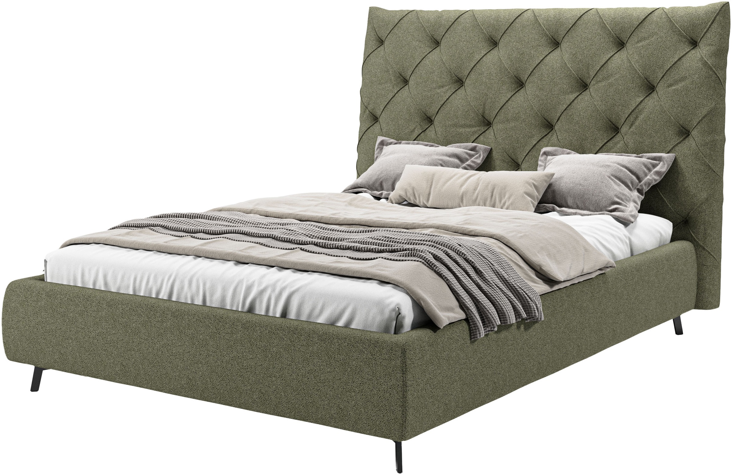 Home affaire Polsterbett "Maxime, in 4 Breiten bis 200cm, auch in Leder" Kopfteilhöhe 143 cm, belastbar bis 280 kg, auch in Überlänge 220cm