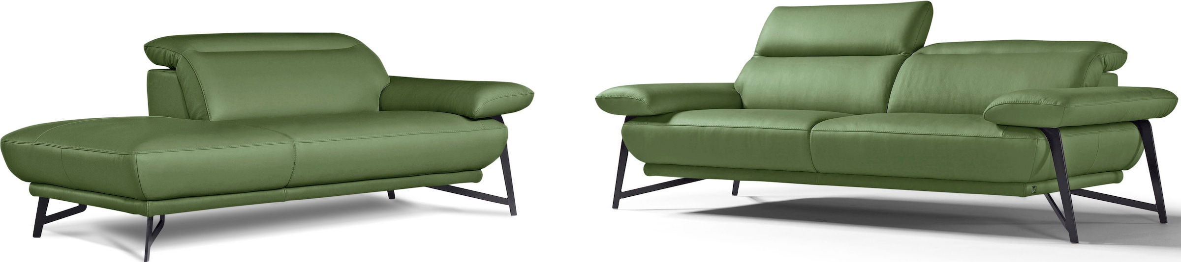 Egoitaliano Sofa "Anais, Design mit hohem Sitzkomfort, Fußfarbe schattengra günstig online kaufen