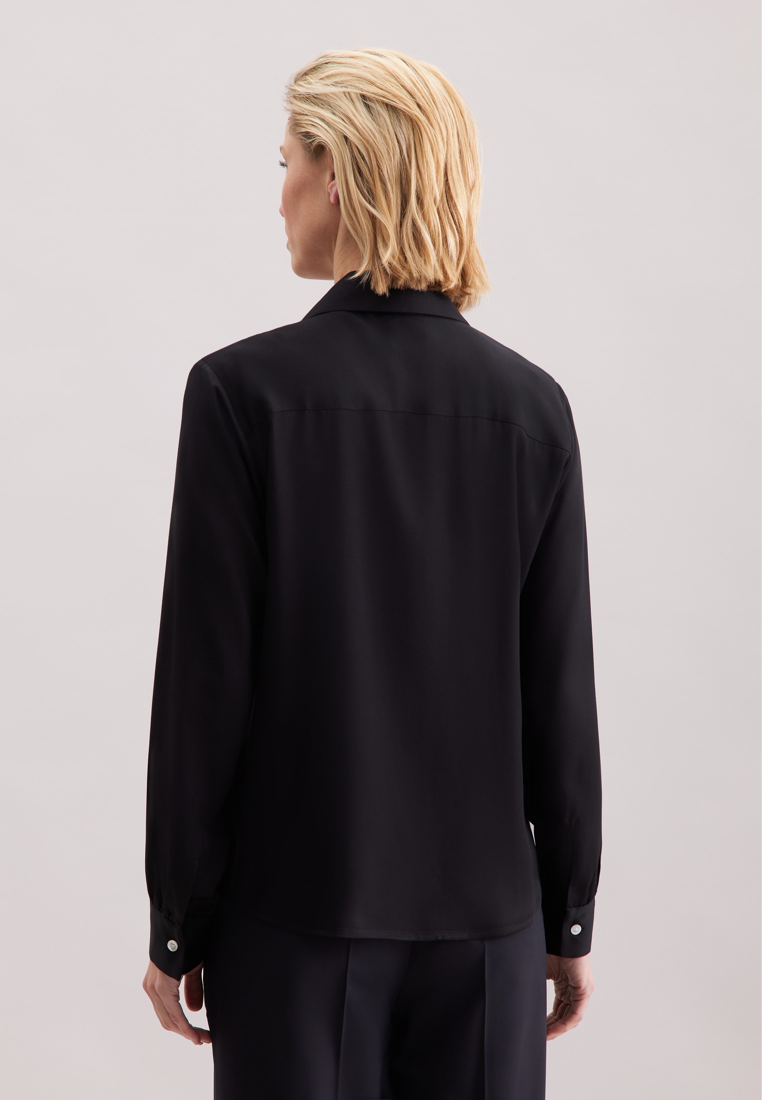 seidensticker Hemdbluse "Schwarze Rose", 1/1 Kragen Uni günstig online kaufen