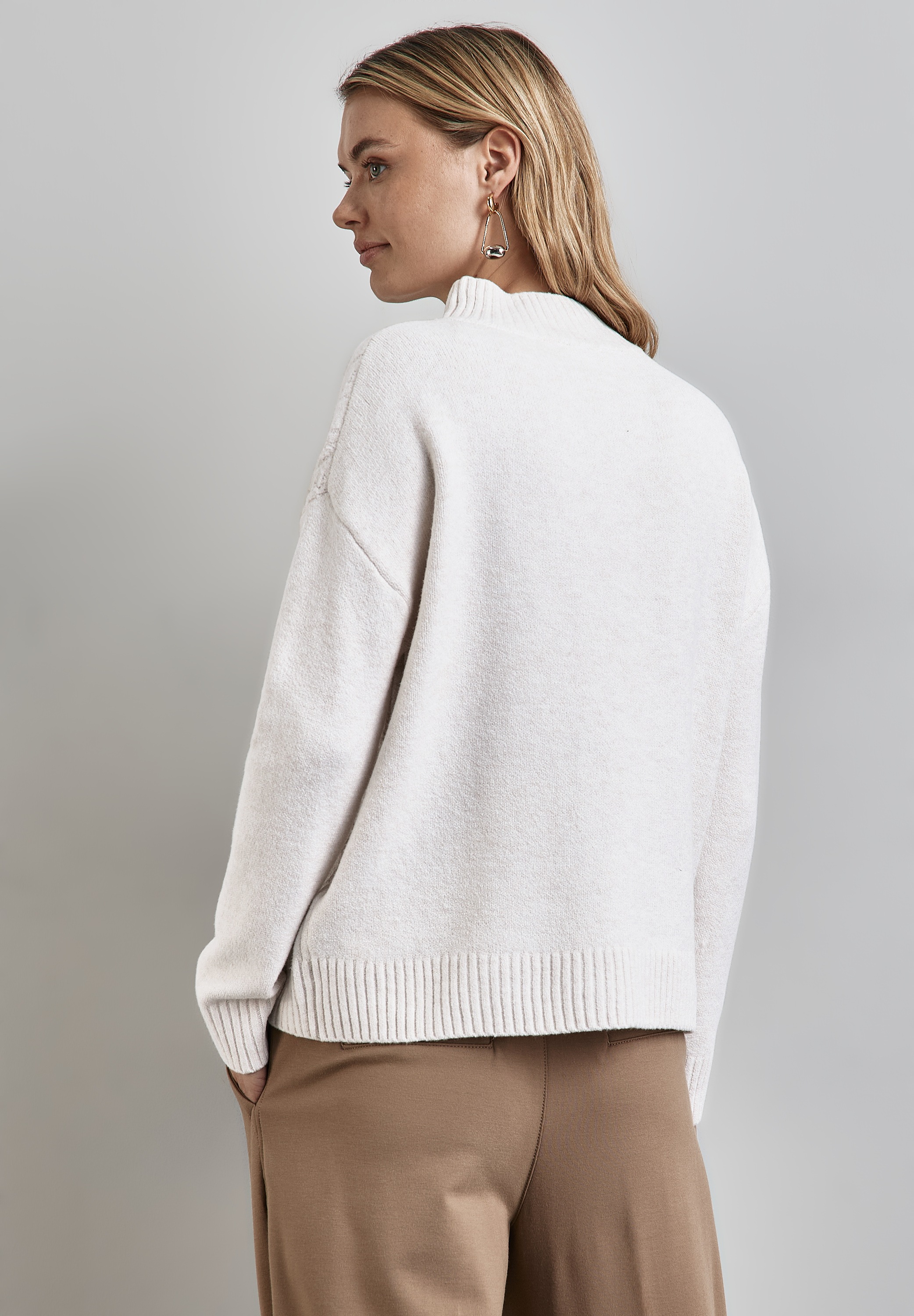 STREET ONE Strickpullover, mit Stehkragen