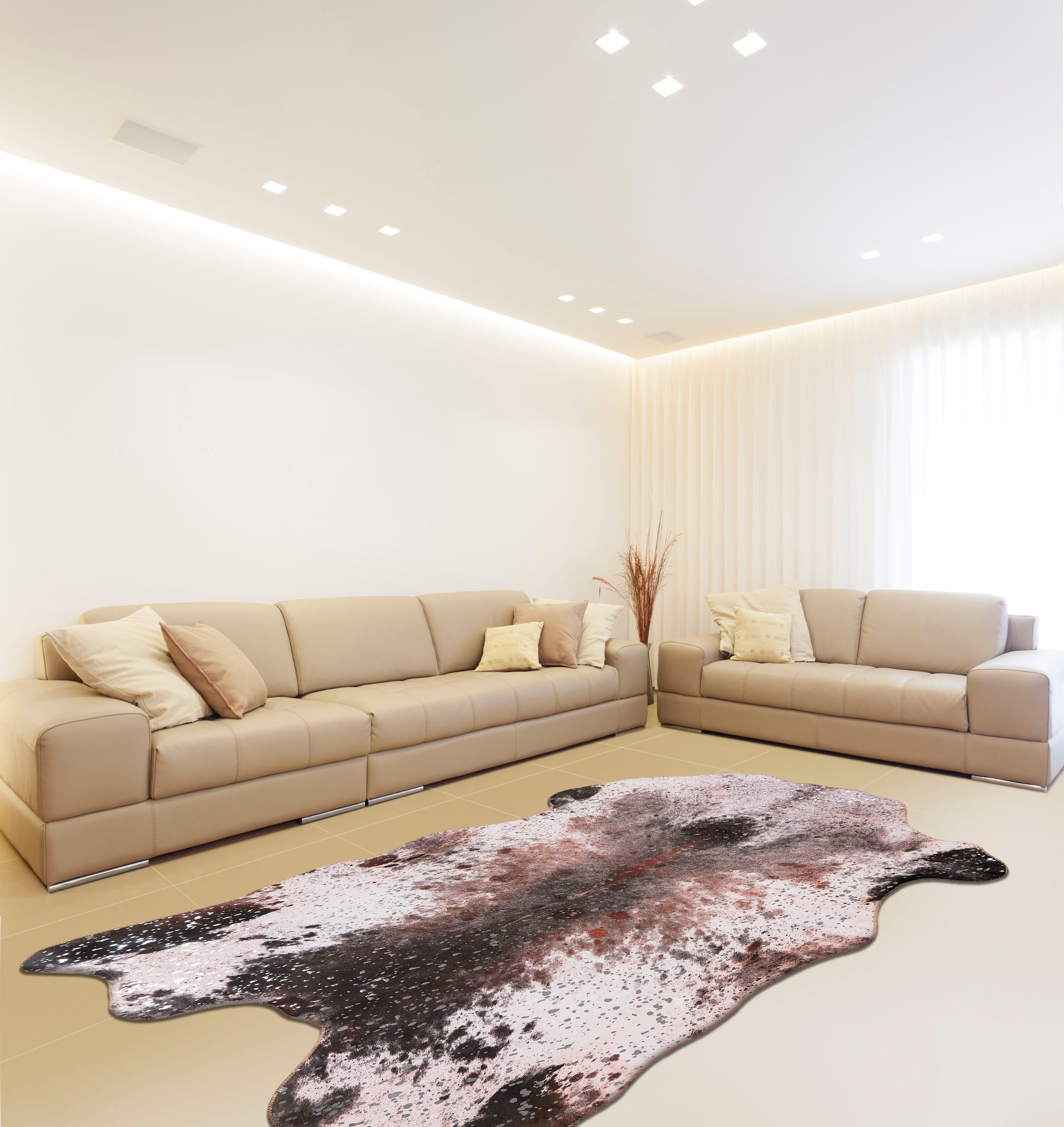 calo-deluxe Teppich »Loreta 500«, fellförmig, Kunstfell, Wohnzimmer