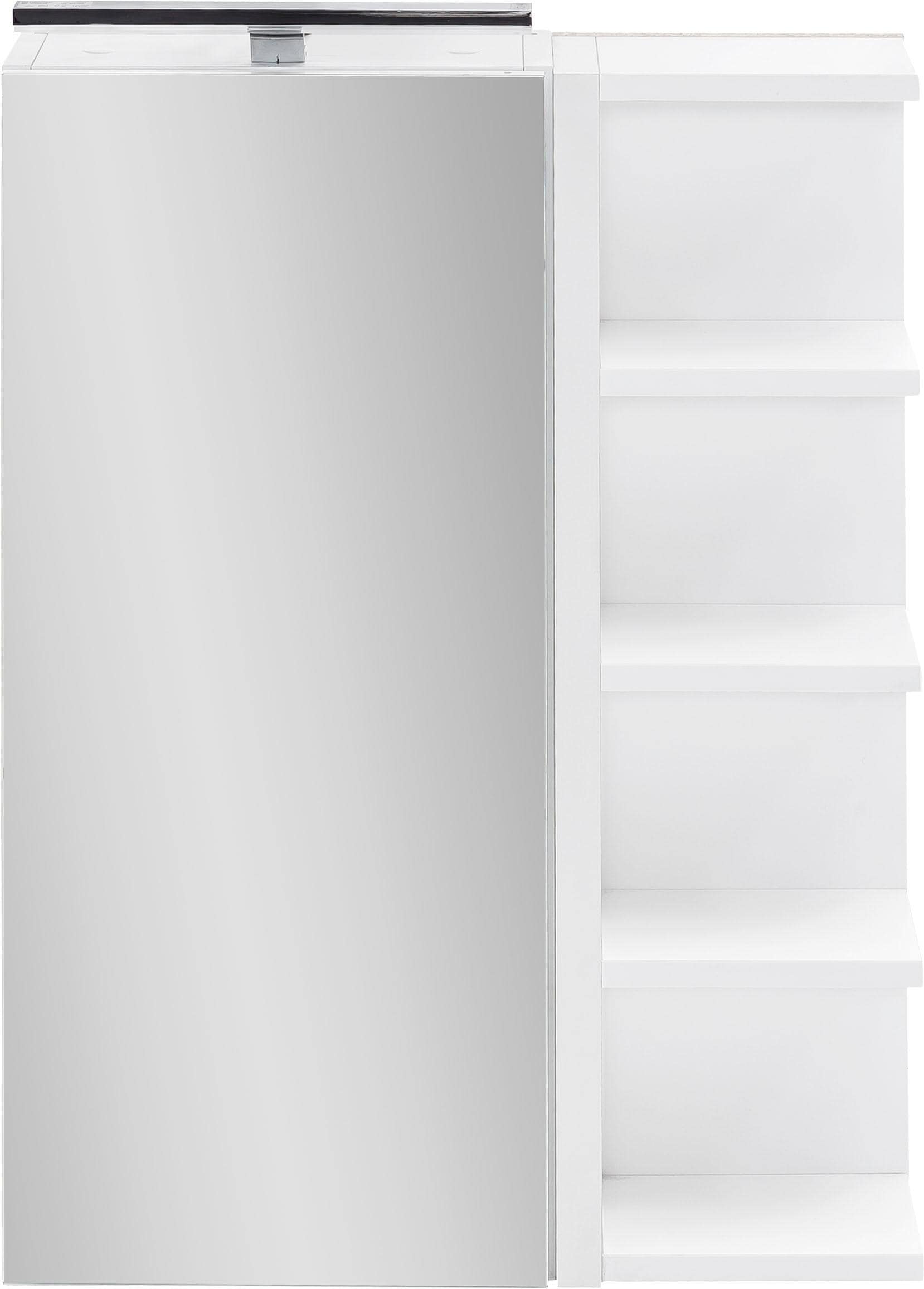 Schildmeyer Spiegelschrank, Breite 50 cm, 1-türig, LED-Beleuchtung, Schalter-/Steckdosenbox