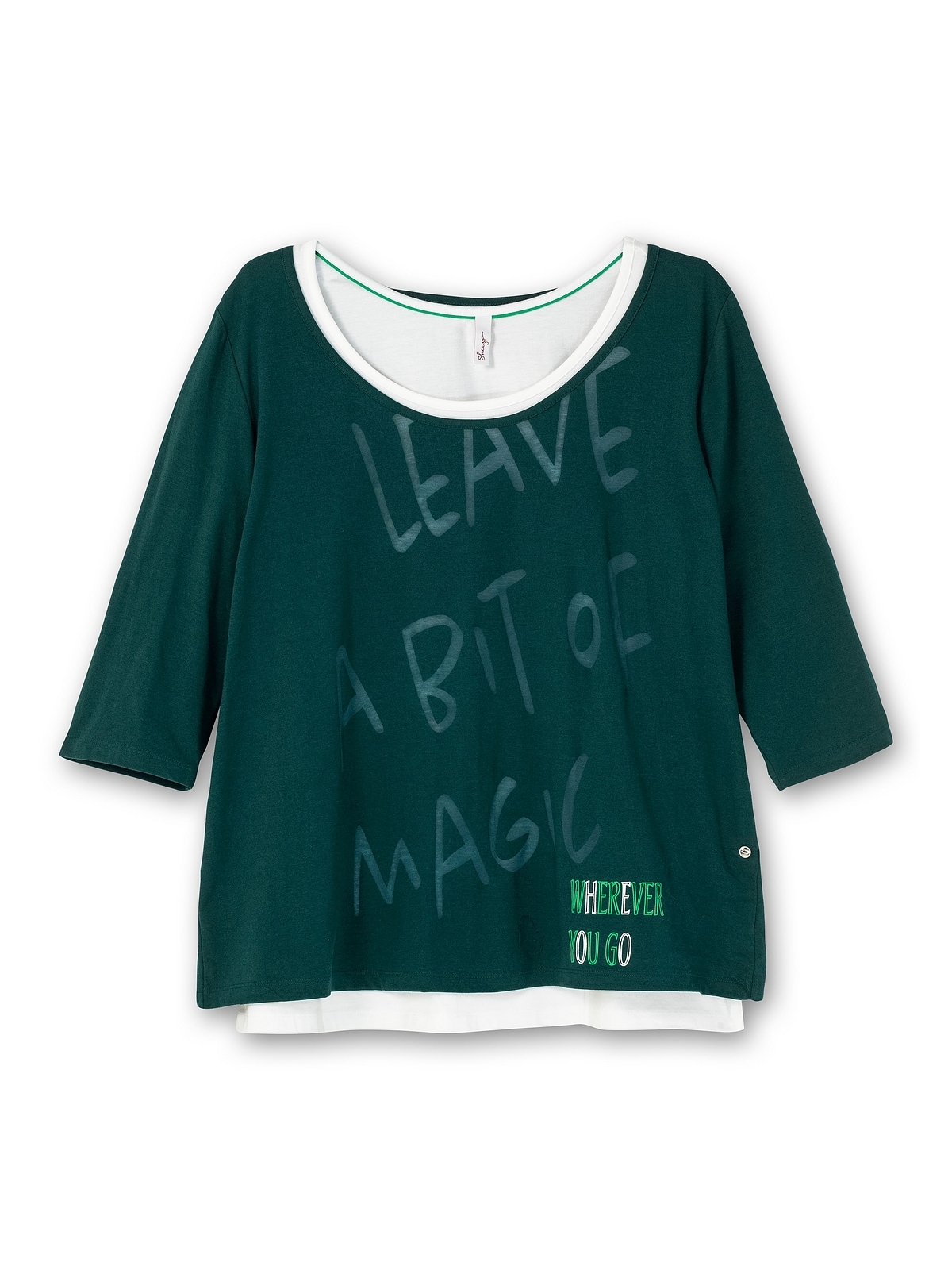Sheego T-Shirt »Große Größen«, mit Ausbrennerdruck und Top im Set für  kaufen | BAUR