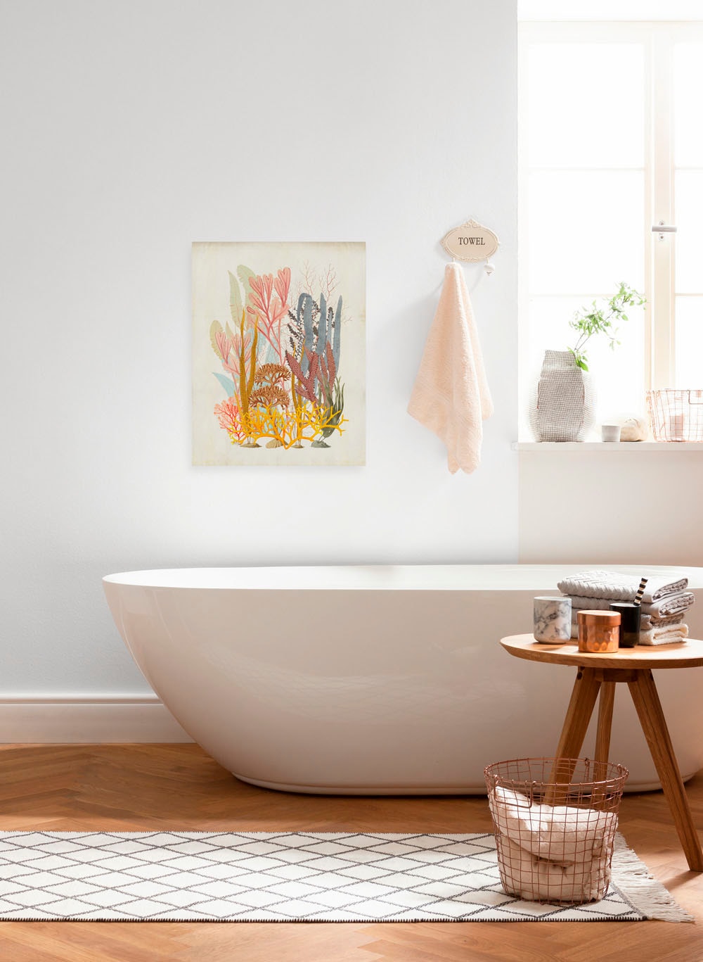 Komar Leinwandbild "Coral Aqua - Größe 30 x 40 cm" Natur 1 Stk. tlg. Keilra günstig online kaufen