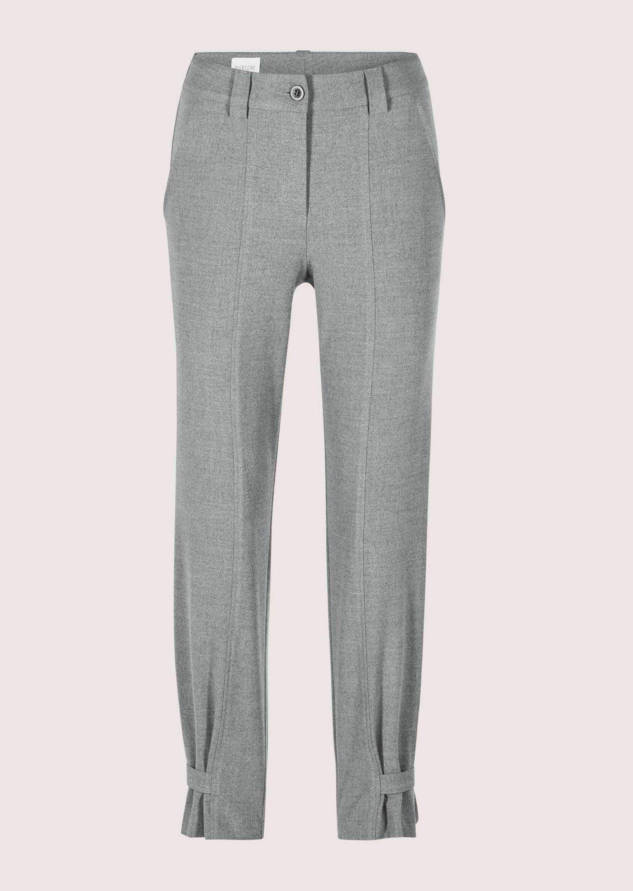 MADELEINE Stoffhose "Stoffhose Mid Waist 7/8-Businesshose" mit Zierriegel am Bein