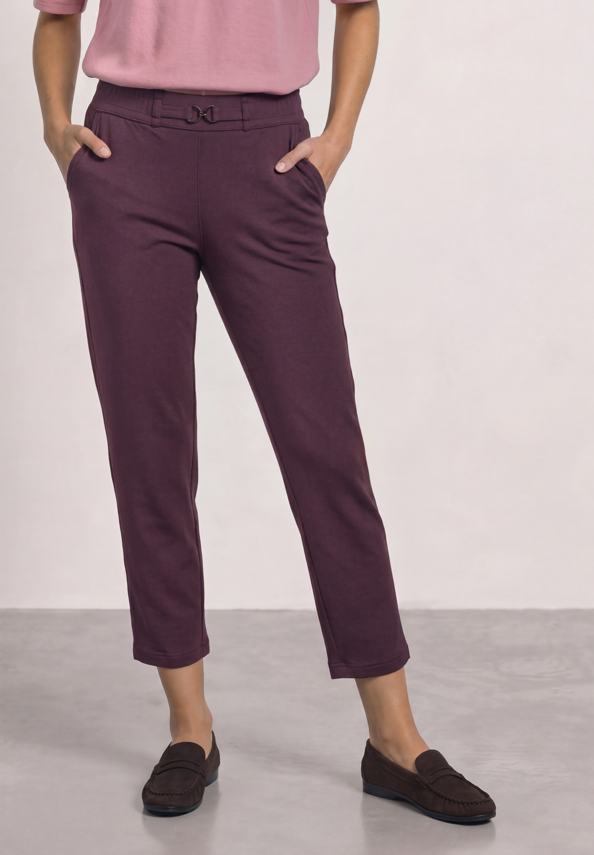 STREET ONE Stoffhose  mit Schnallen