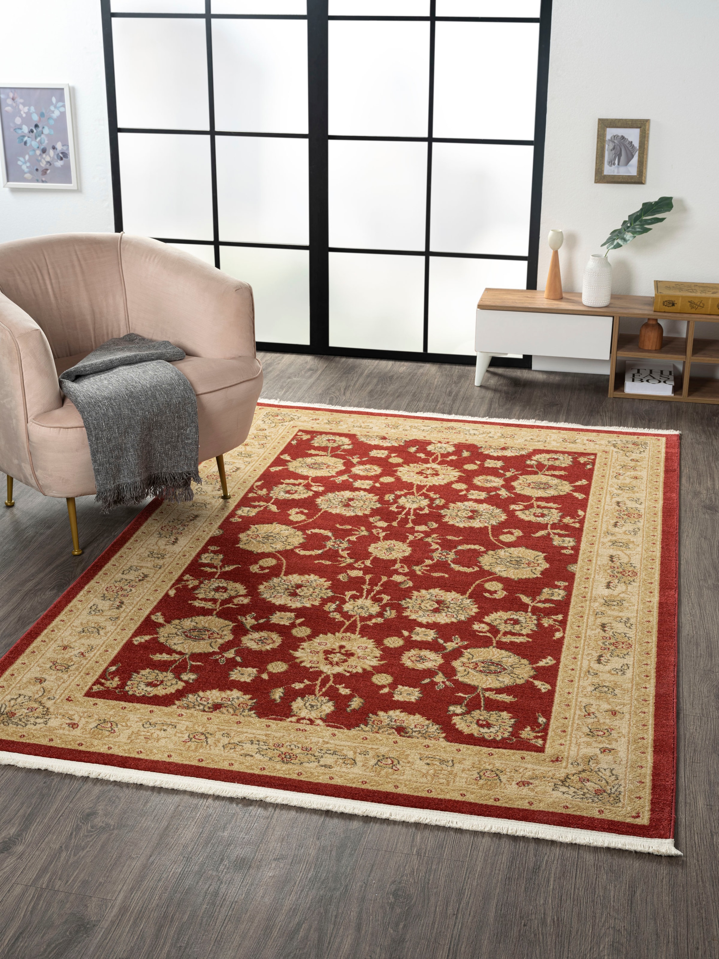 Myflair Möbel & Accessoires Teppich »Maryam 3«, rechteckig, 7,5 mm Höhe, Kurzflor, Orient Optik, edler Glanz, besonders weich durch Microfaser