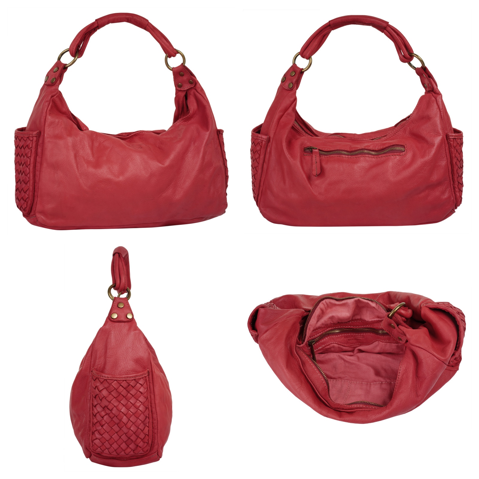 Samantha Look Henkeltasche, echt Leder, Made in Italy