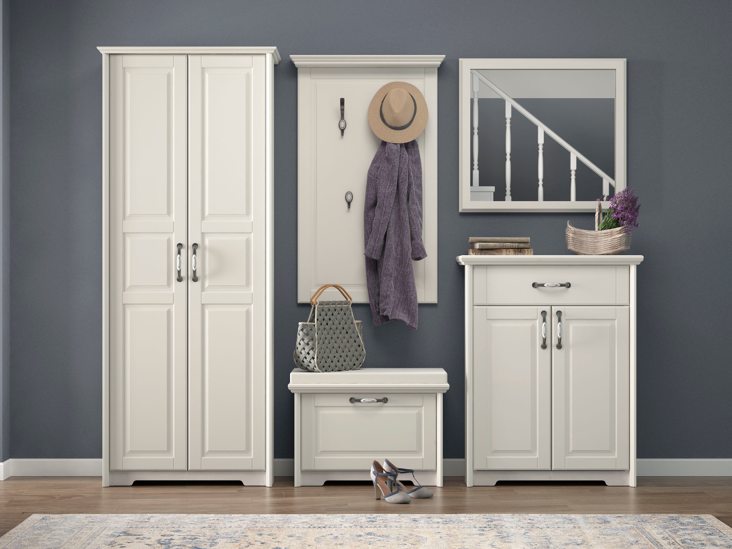 Home affaire Garderoben-Set "Evergreen", (Set, 5 St., Garderobenschrank,Sch günstig online kaufen