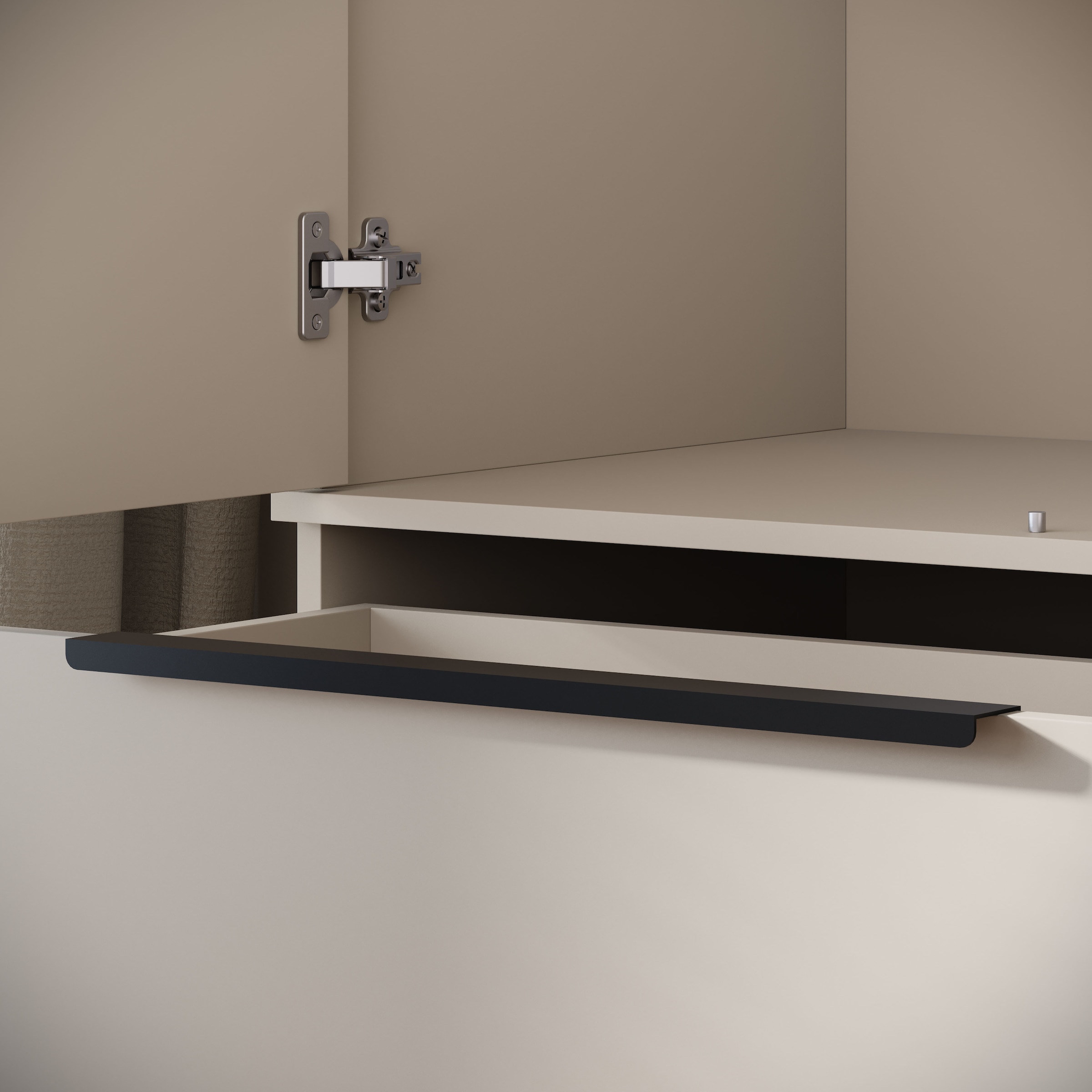Home affaire Kleiderschrank »Spirit Kleiderschrank mit Schublade und Stauraum« Mit schwarzen Metallgriffen und 2 Kleiderstangen