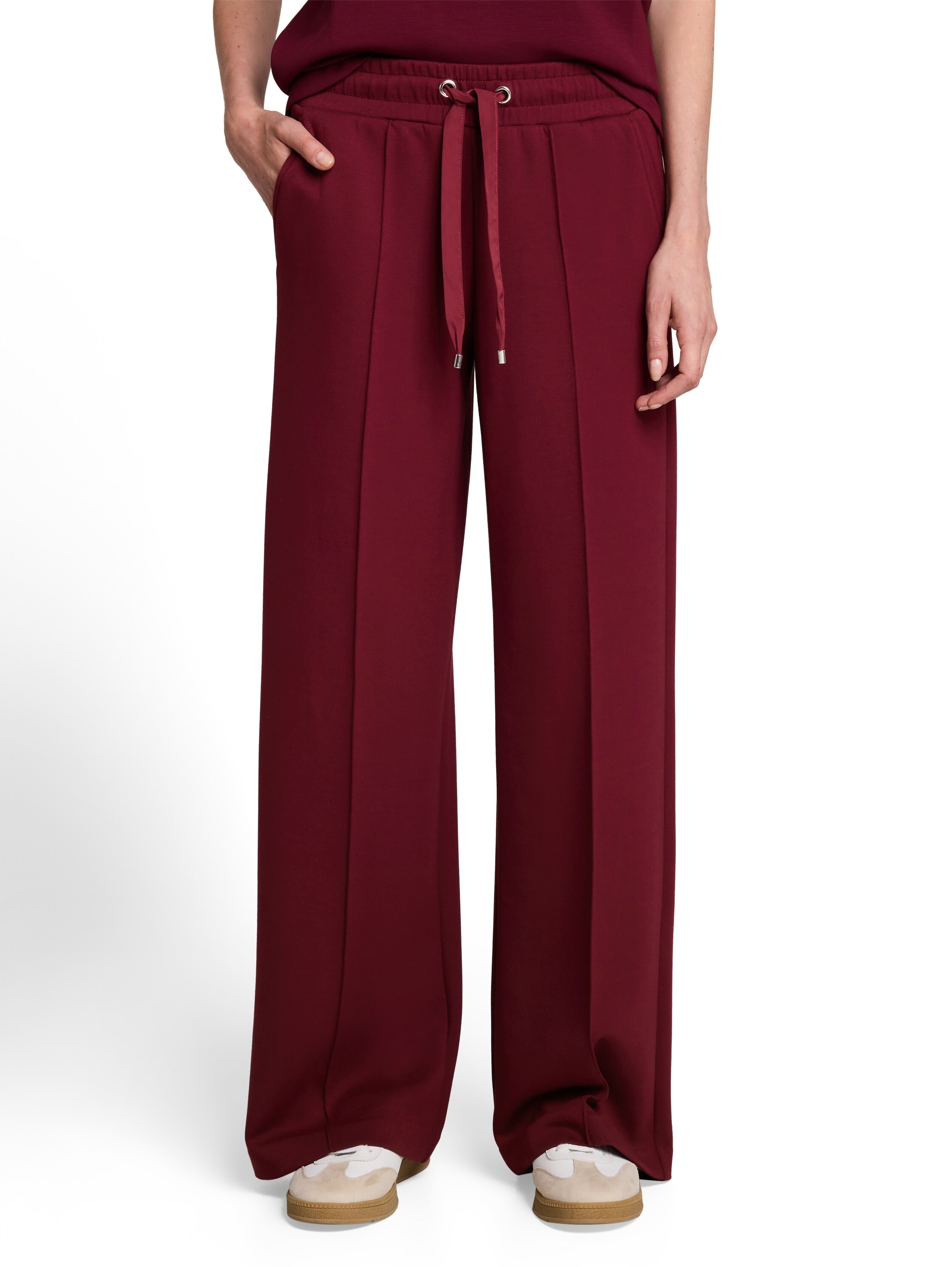 TOM TAILOR Stoffhose "Loose - Straight" Sommerhose - weites Bein - mit elatsischem Bund