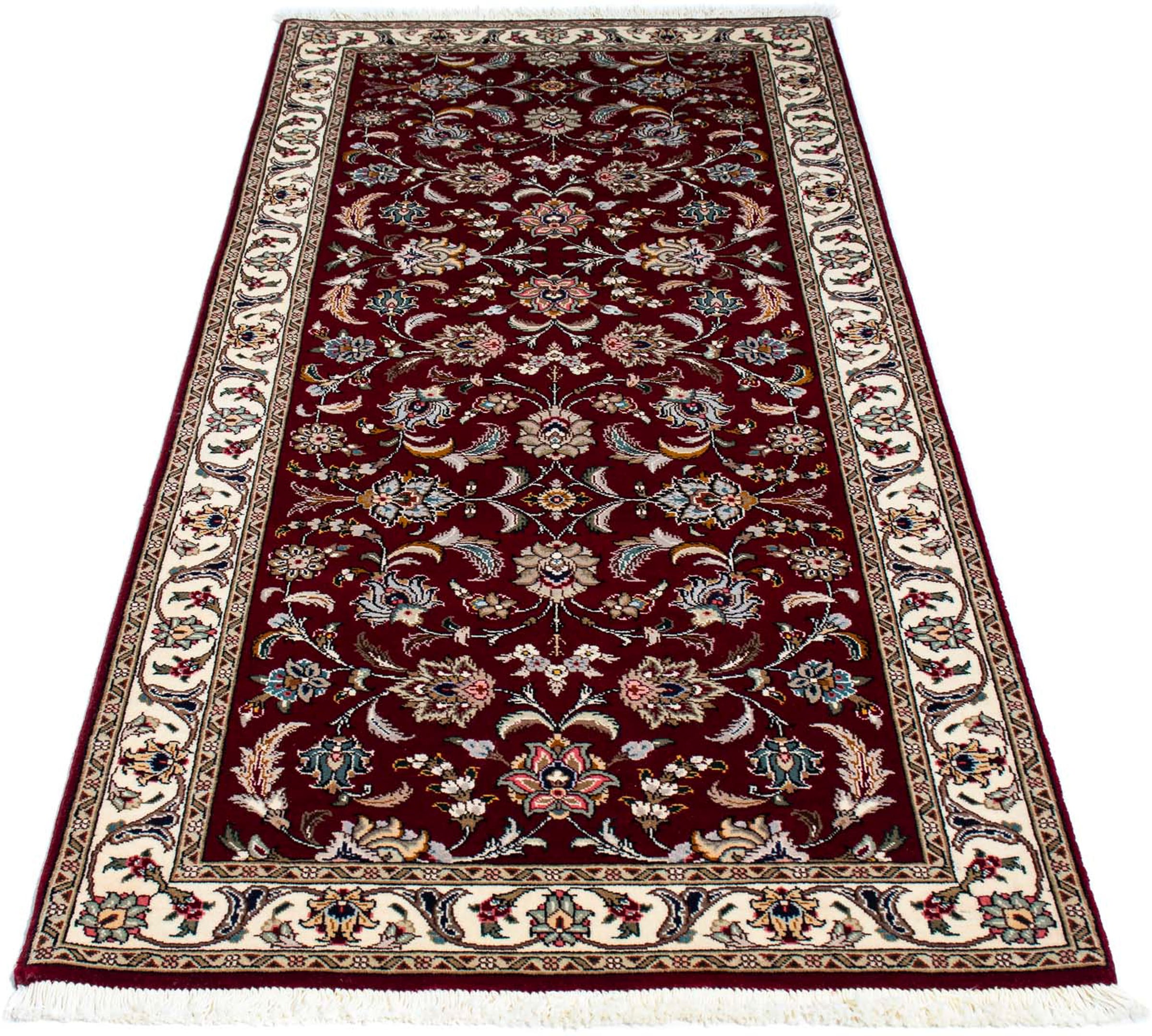 morgenland Orientteppich "Perser - Täbriz - Royal - 205 x 88 cm - dunkelrot", rechteckig, 7 mm Höhe, Wohnzimmer, Handgek