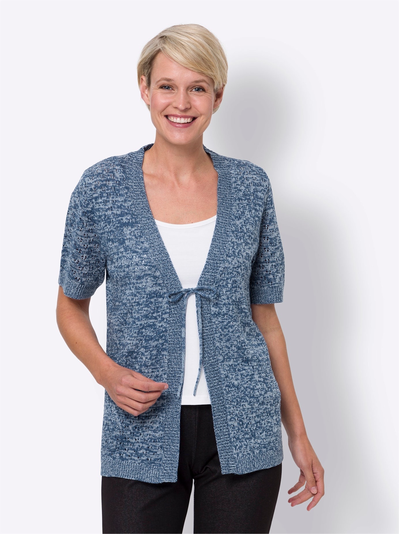 Classic Basics Ajourstrickjacke günstig online kaufen