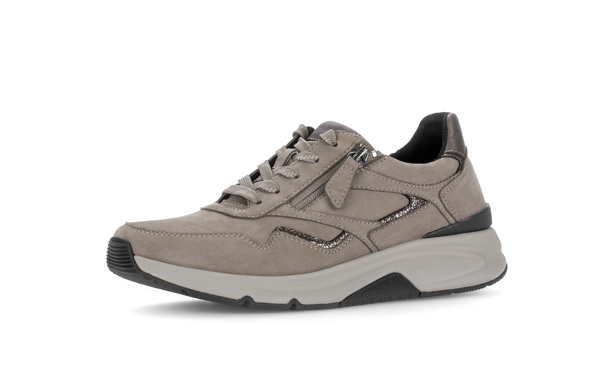 rollingsoft Keilsneaker Schnürschuh, Halbschuh, Freizeitschuh mit Außenreißverschluss