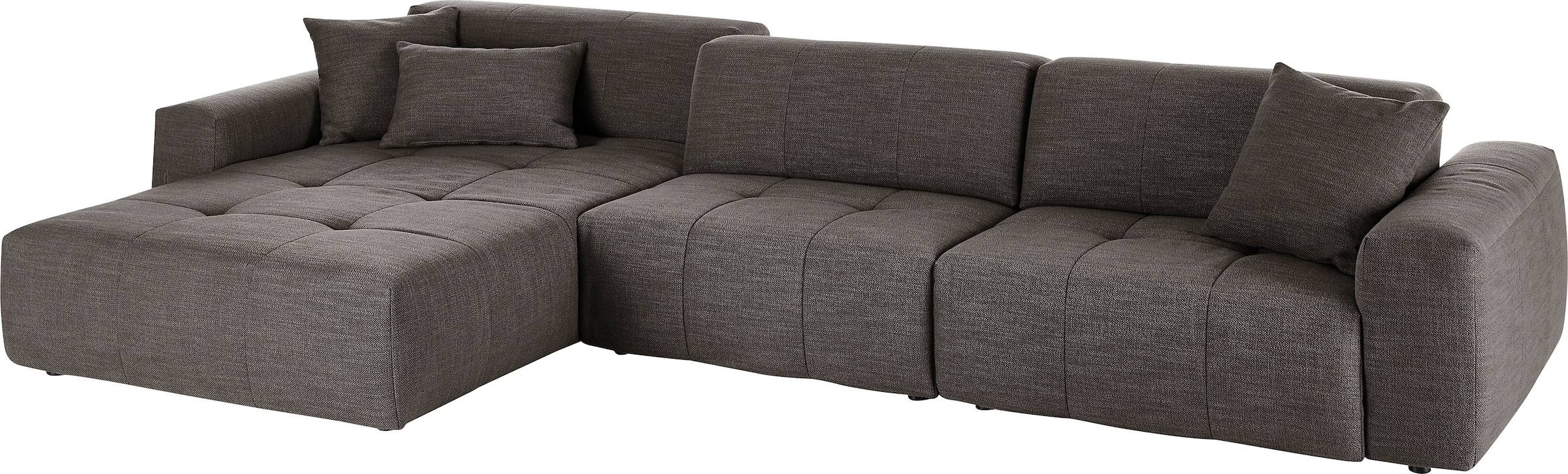 3C Candy Ecksofa »Yoshy mit Komfortfunktionen, modern und bequem, L-Form«, Zwei verschiedene Sitztiefen durch verstellbare Rückenlehne