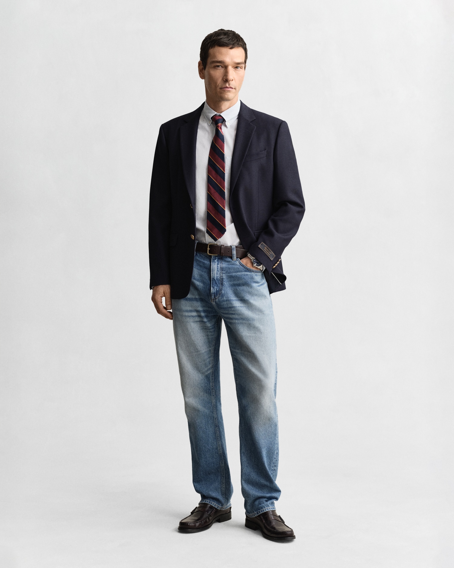 Gant Langarmhemd »REG POPLIN BANKER SHIRT«, Banker Stripe Popeline, leichte Baumwolle