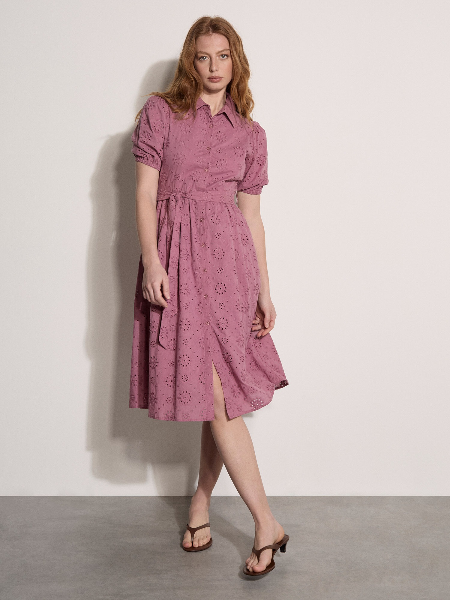 Apricot Midikleid »Midikleid« mit Stickerei