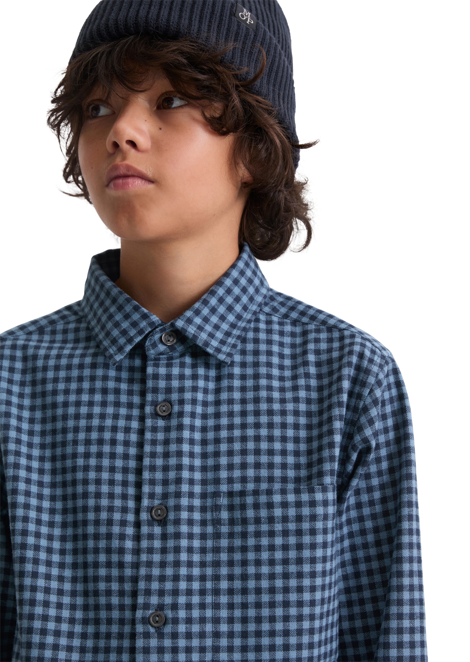 Marc O'Polo Langarmhemd »aus Baumwolle in Flanell-Optik«