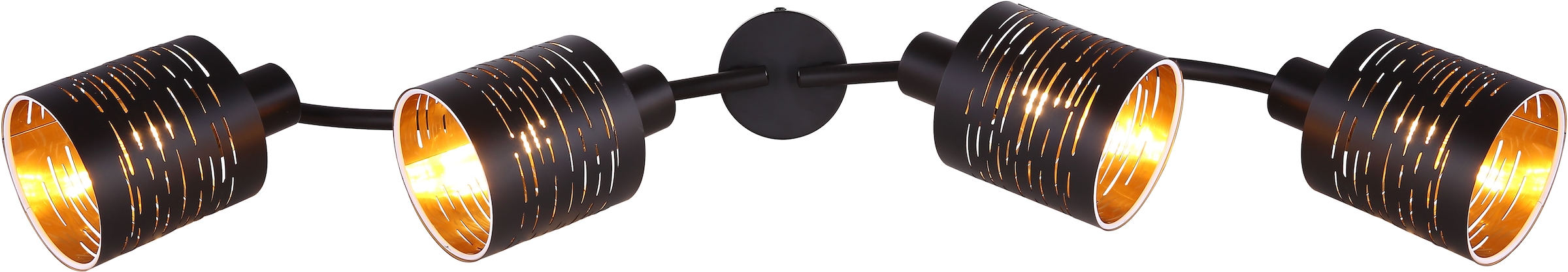 GLOBO LIGHTING Deckenstrahler »TUNNO«, Leuchtmittel E14 | ohne Leuchtmittel, Deckenlampe/Strahler/goldfarben/Wohnzimmer/Flur/ø: 400mm