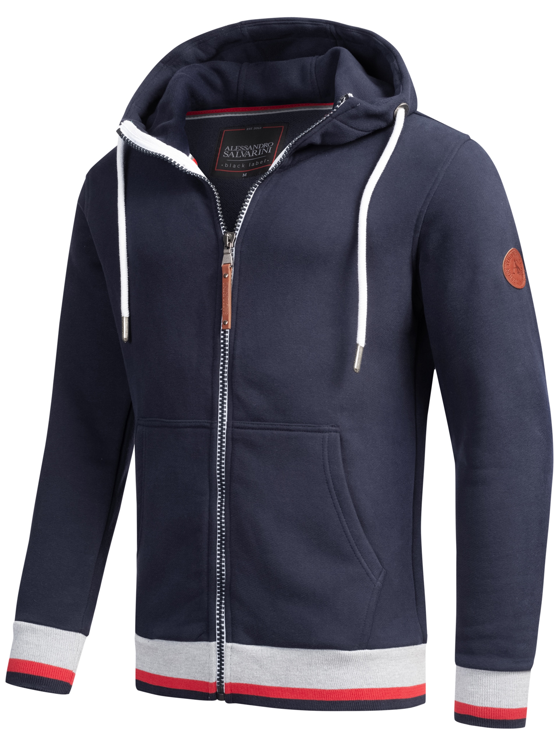 Alessandro Salvarini Sweatjacke »ASRevellio«, mit großer Kapuze