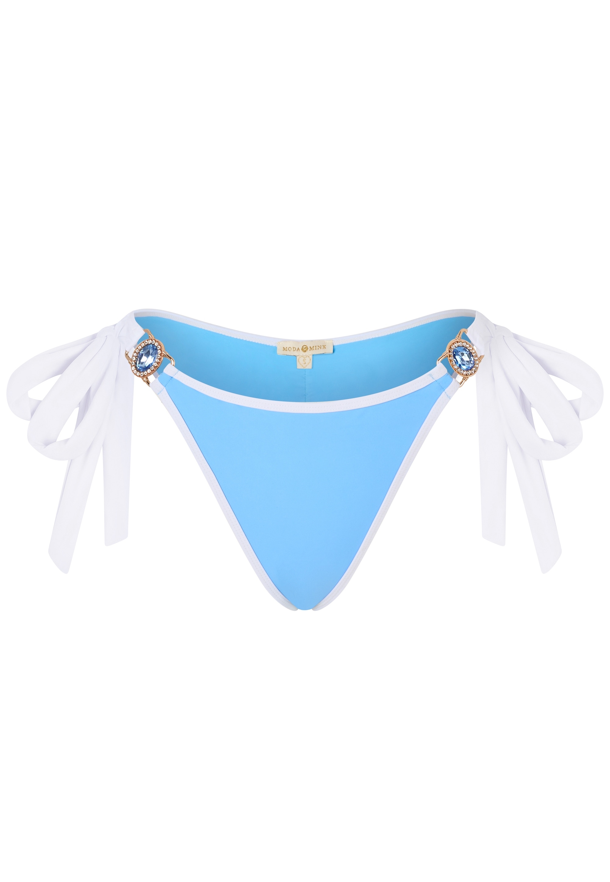 Moda Minx Bikini-Hose »Amour«, (1 St.), mit angesagtem Kontrast-Design und Steinbesatz