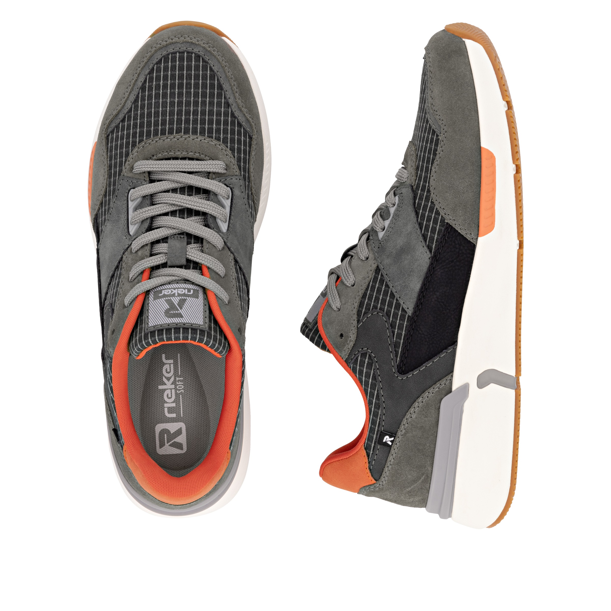 RIEKER Sport Sneaker, Schnürschuh, Halbschuh, Freizeitschuh mit Soft-Einlage