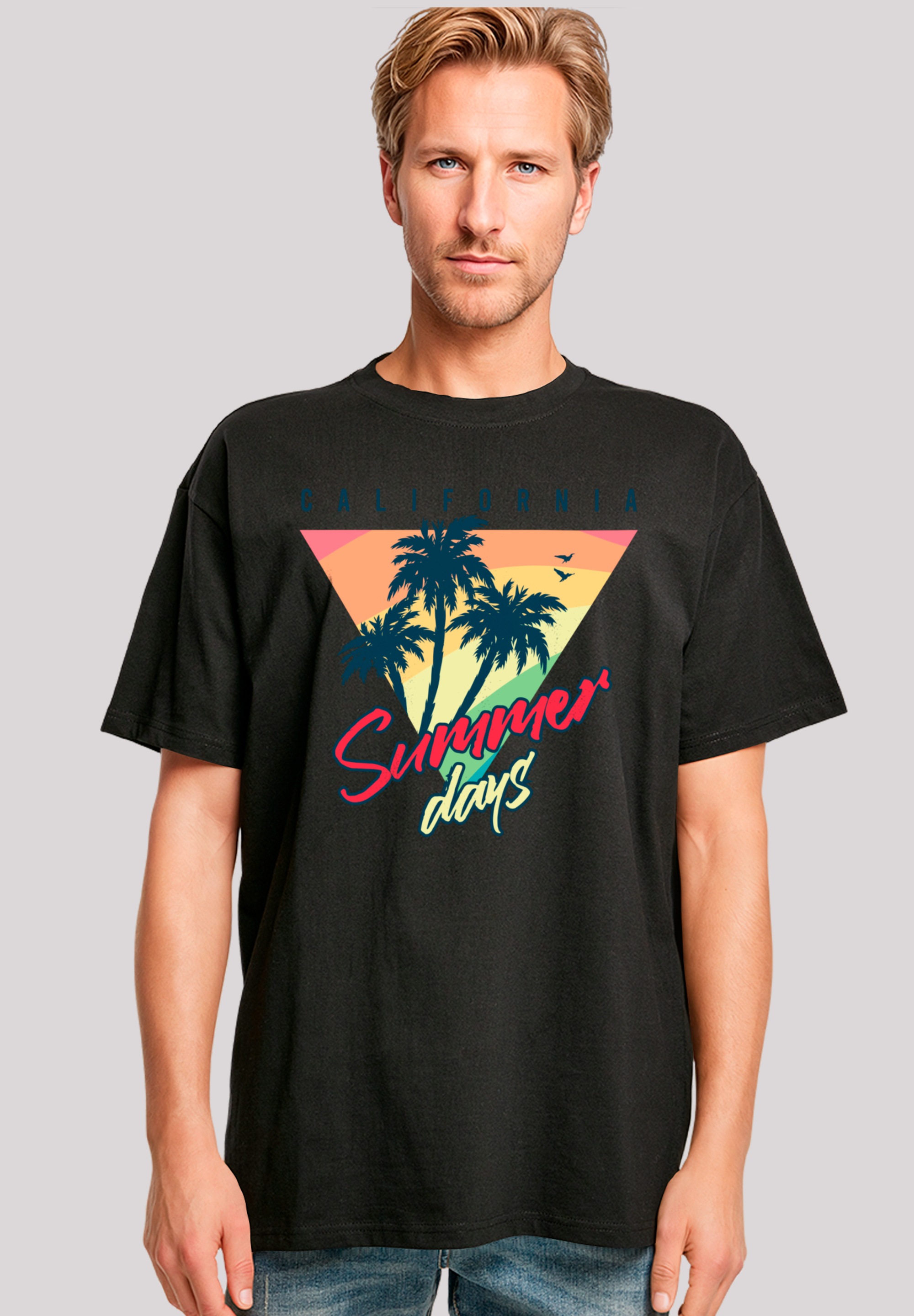 F4NT4STIC T-Shirt "California Palmen Retro", Premium Qualität günstig online kaufen