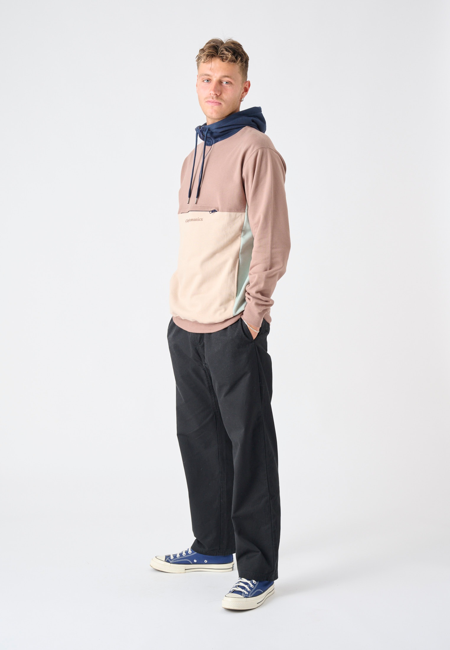 Cleptomanicx Kapuzensweatshirt »Hooded Block«, im lässigen Color-Blocking-Stil