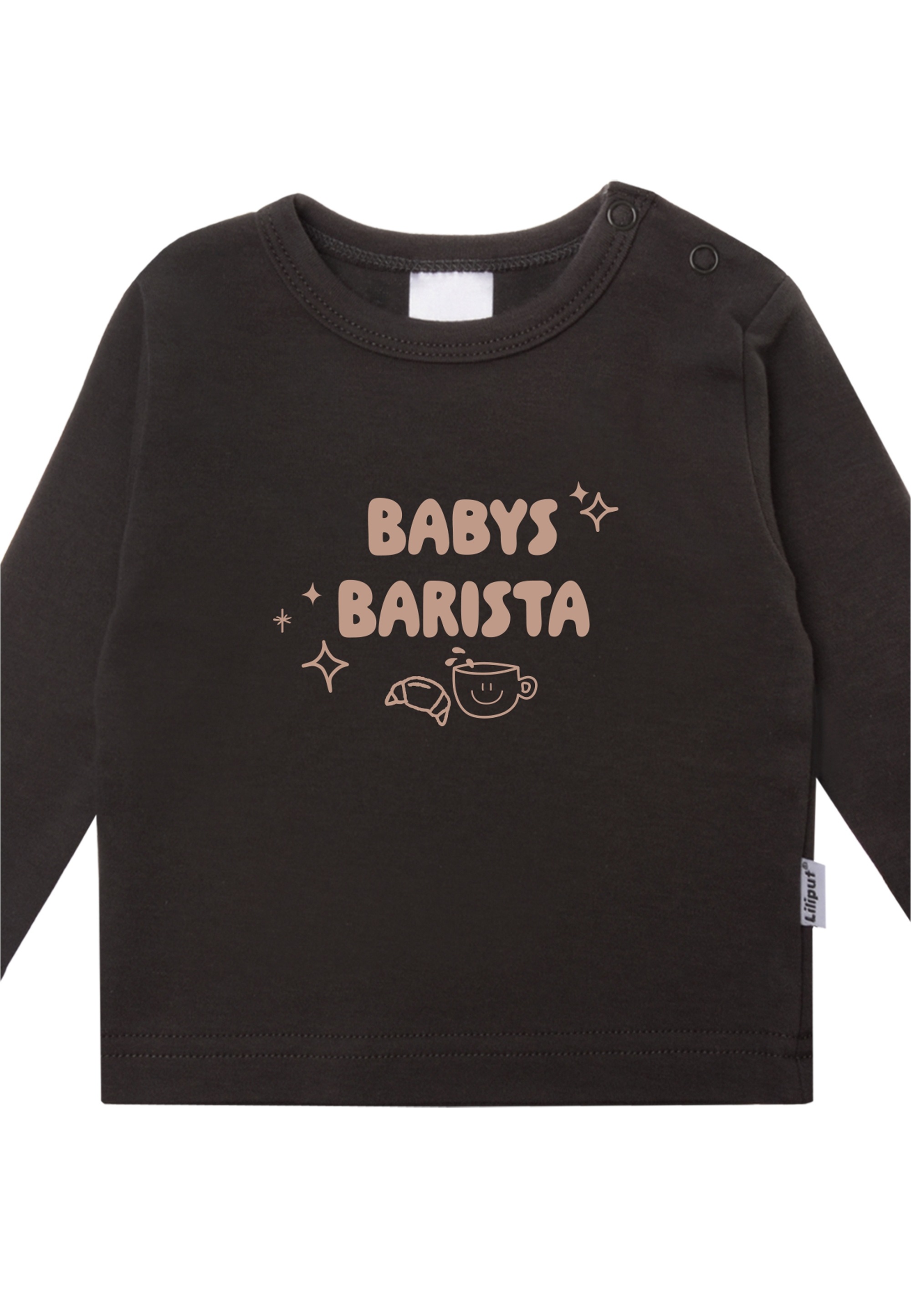 Liliput Langarmshirt »Baby Barista«, mit praktischen Druckknöpfen auf der Schulter