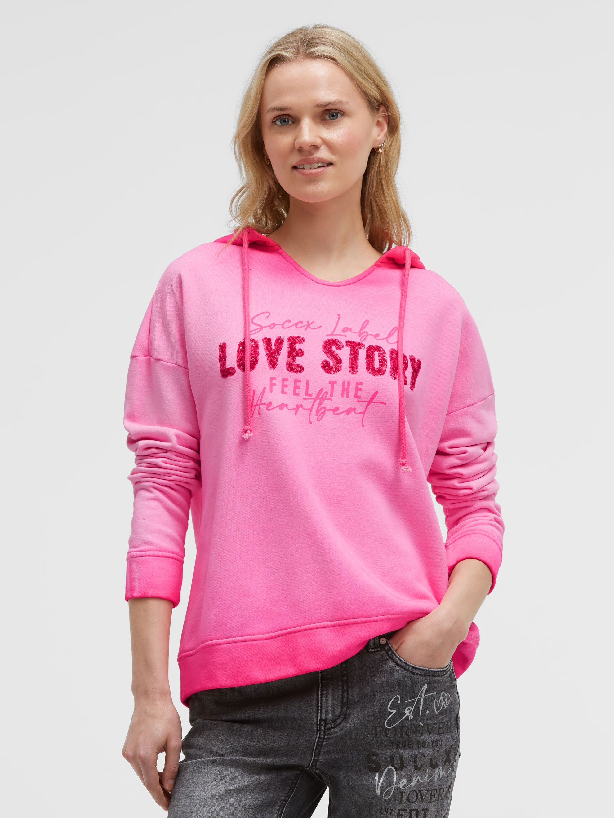 SOCCX Kapuzensweatshirt, mit Pailletten