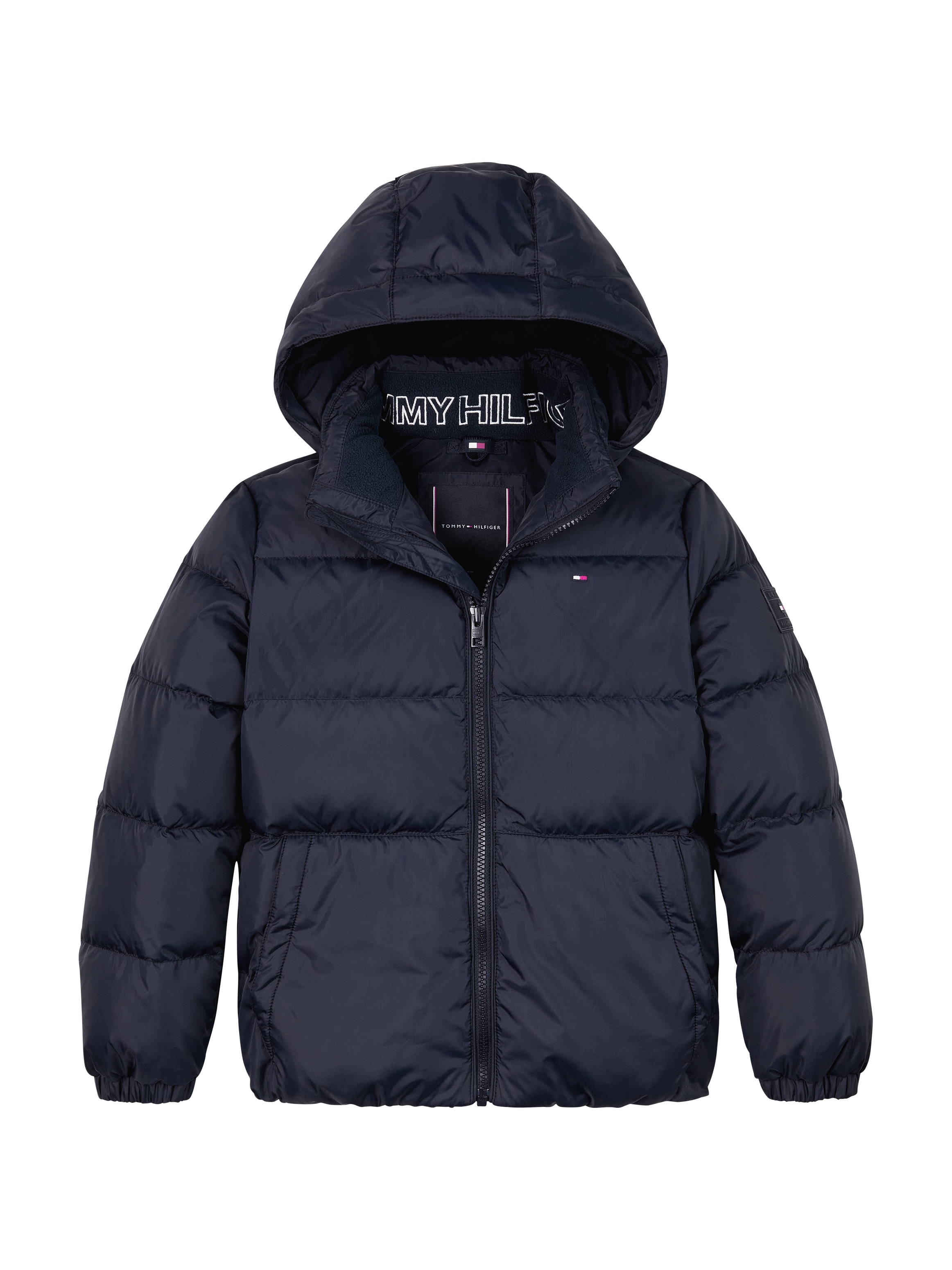 Tommy Hilfiger Steppjacke »ESSENTIAL JACKET«, mit Kapuze, mit Logo-Patch