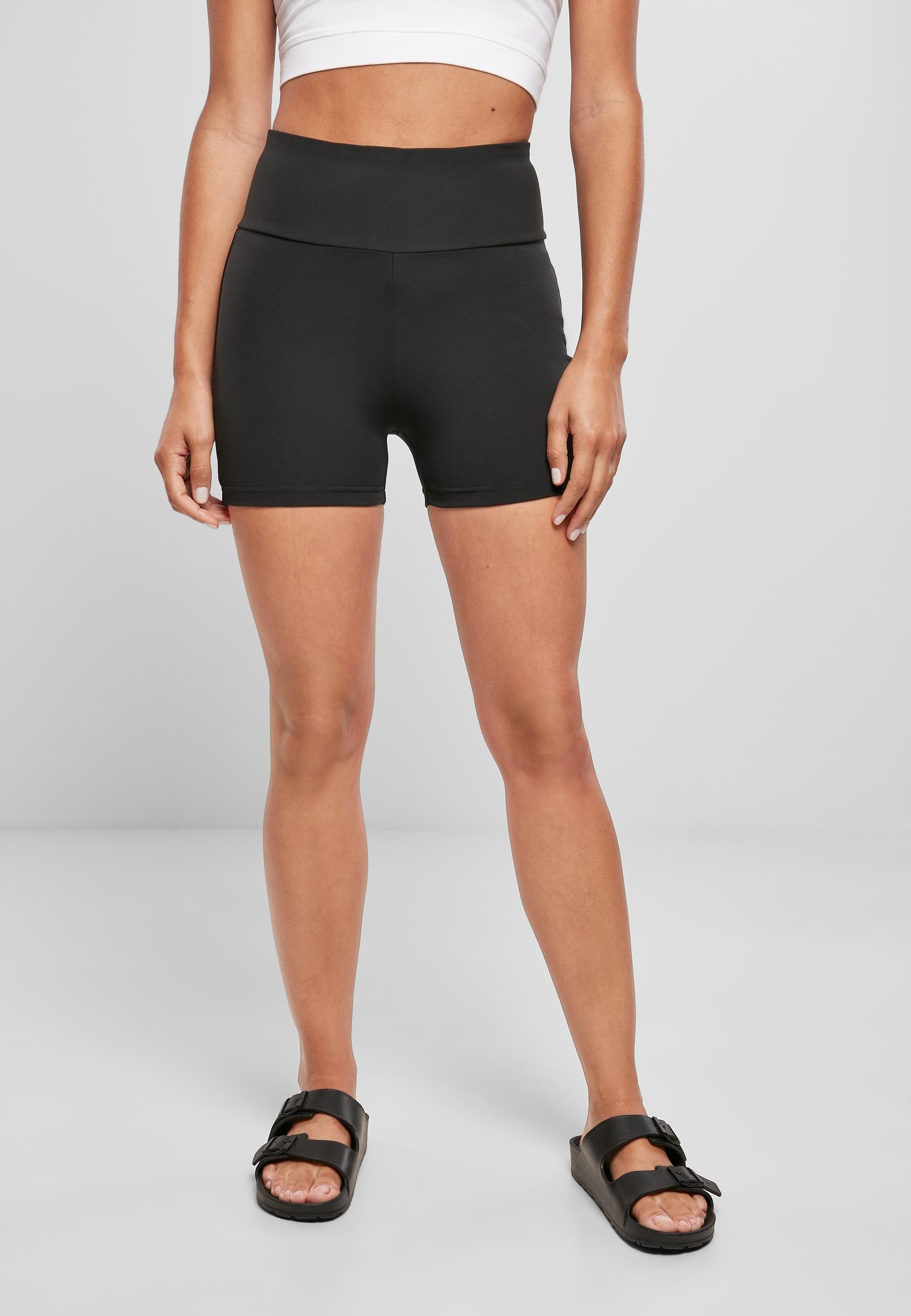 URBAN CLASSICS Stoffhose »Urban Classics Damen Ladies High Waist Short Cycle Hot Pants«, (1 tlg.)