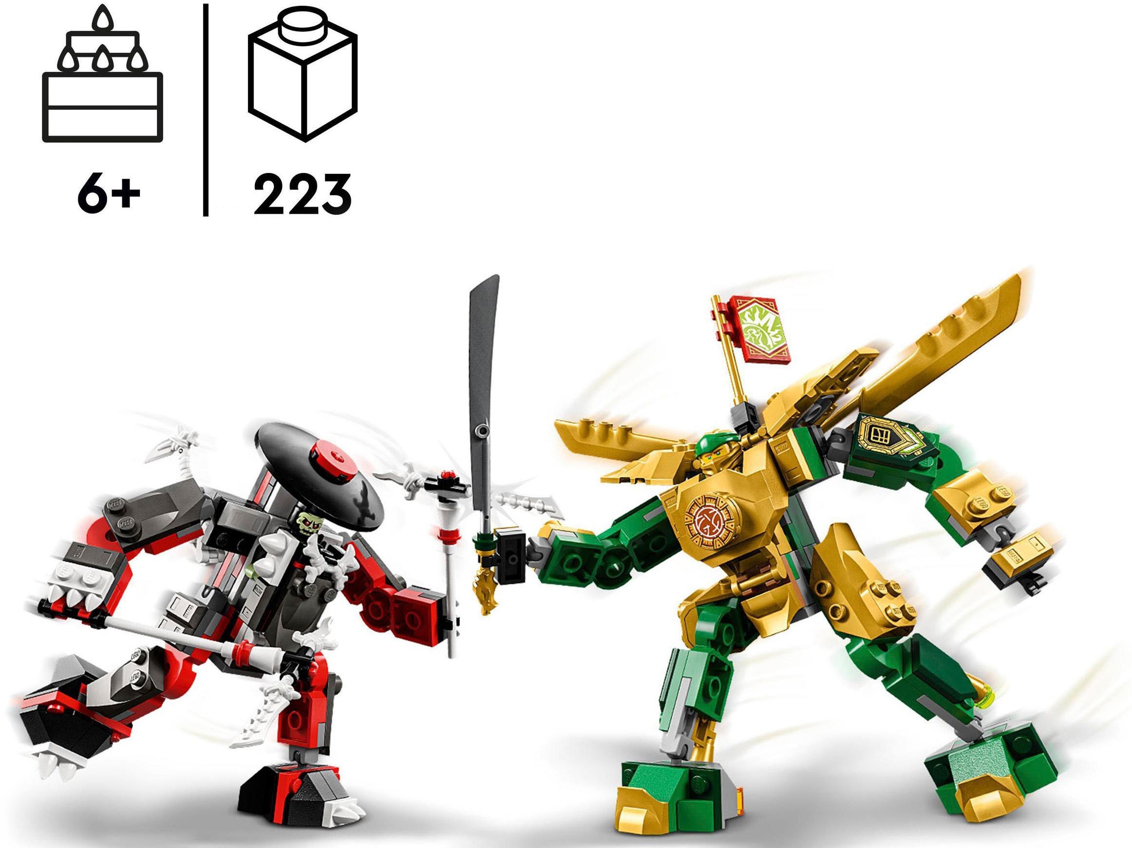 LEGO® Konstruktionsspielsteine »Lloyds Mech-Duell EVO (71781), LEGO® NINJAGO«, (223 St.), Made in Europe