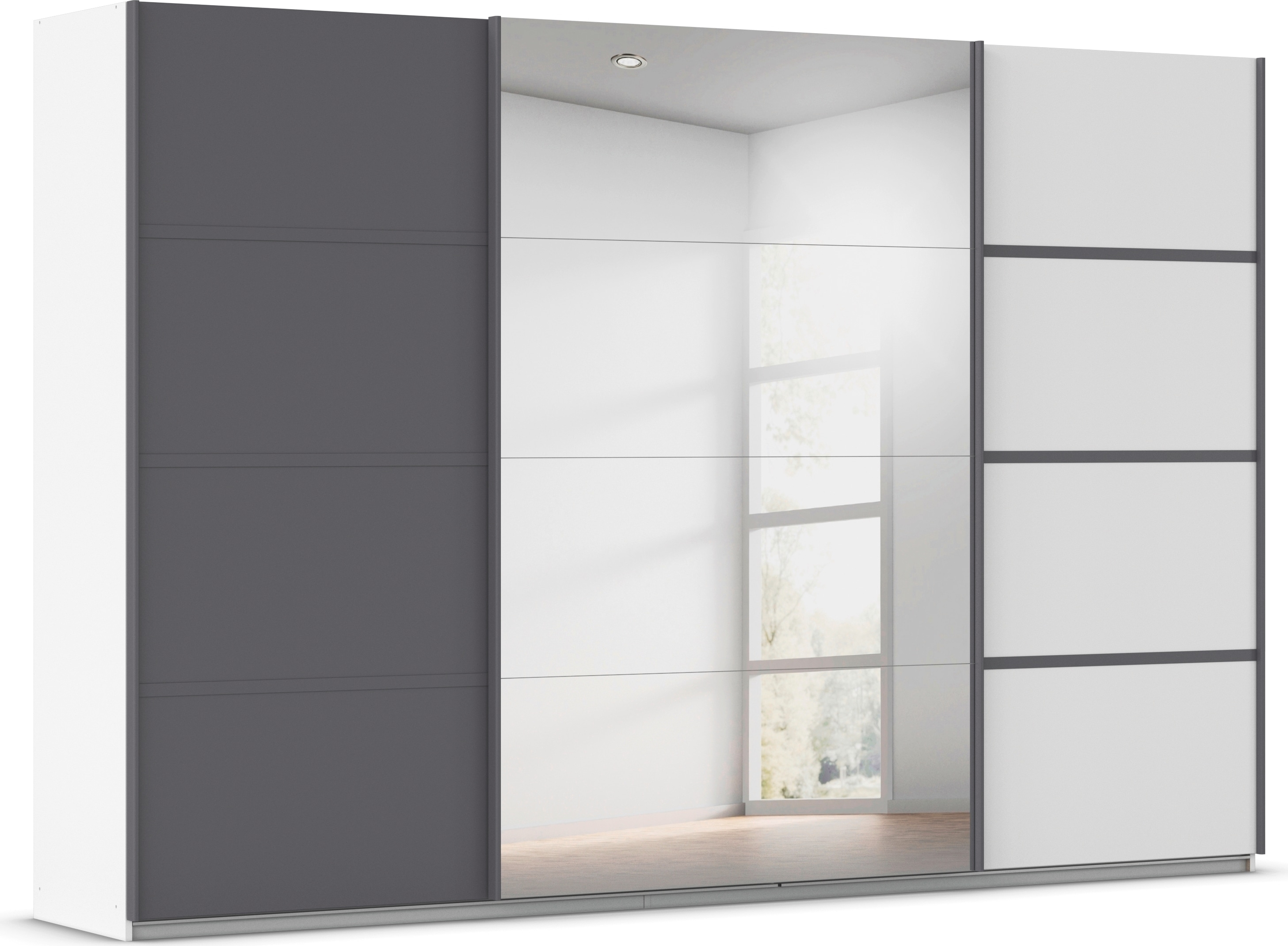 OTTO home Kleiderschrank "Mehrzweckschrank Aktenschrank Möbel Mietswohnung Schlafzimmer AVOLA" 3 verschiedene Ausstattungen BASIC/CLASSIC/PREMIUM (inkl. SOFT-CLOSE), mit eleganten Zierleisten in Chrom, Schwarz oder Weiß MADE IN GERMANY