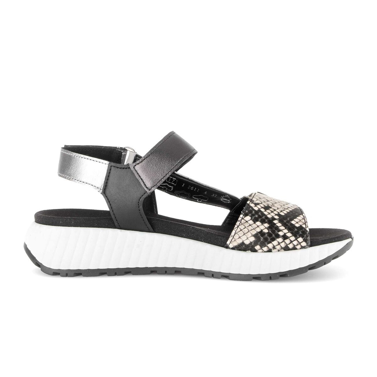Plateausandaletten GABOR "Plateau Sandale", Damen, Gr. 37, schwarz, Schuhe 2