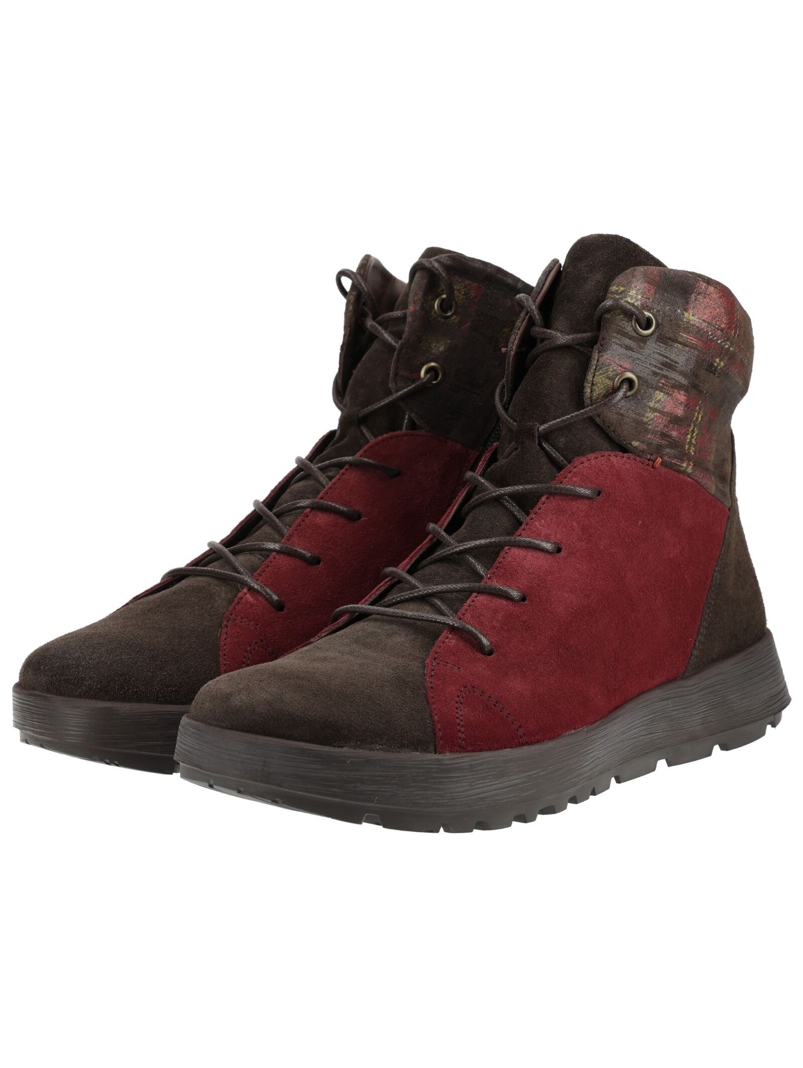 Think! Schnürstiefelette »Think! Stiefelette Veloursleder«