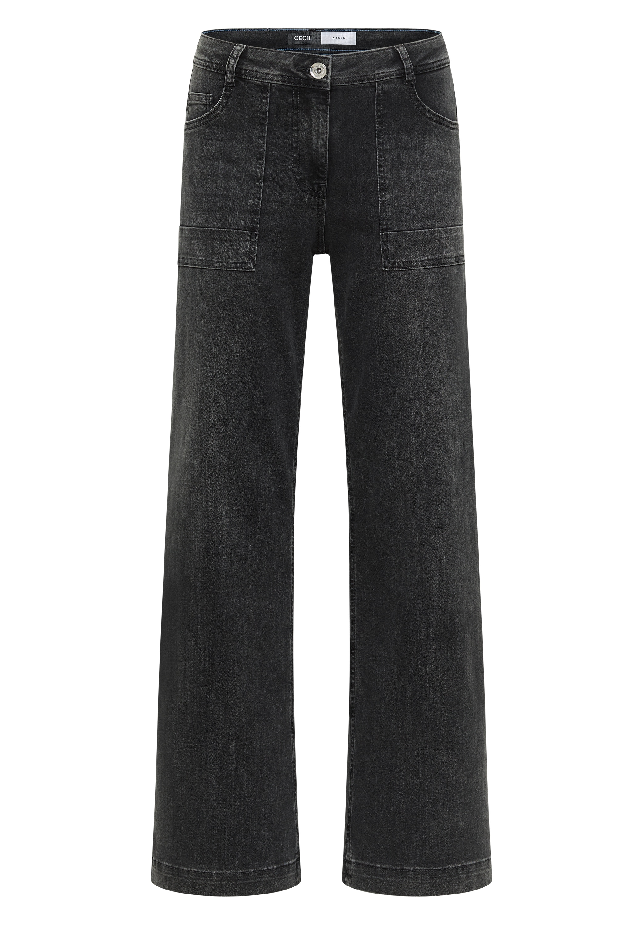 STREET ONE Loose-fit-Jeans in grauer Waschung