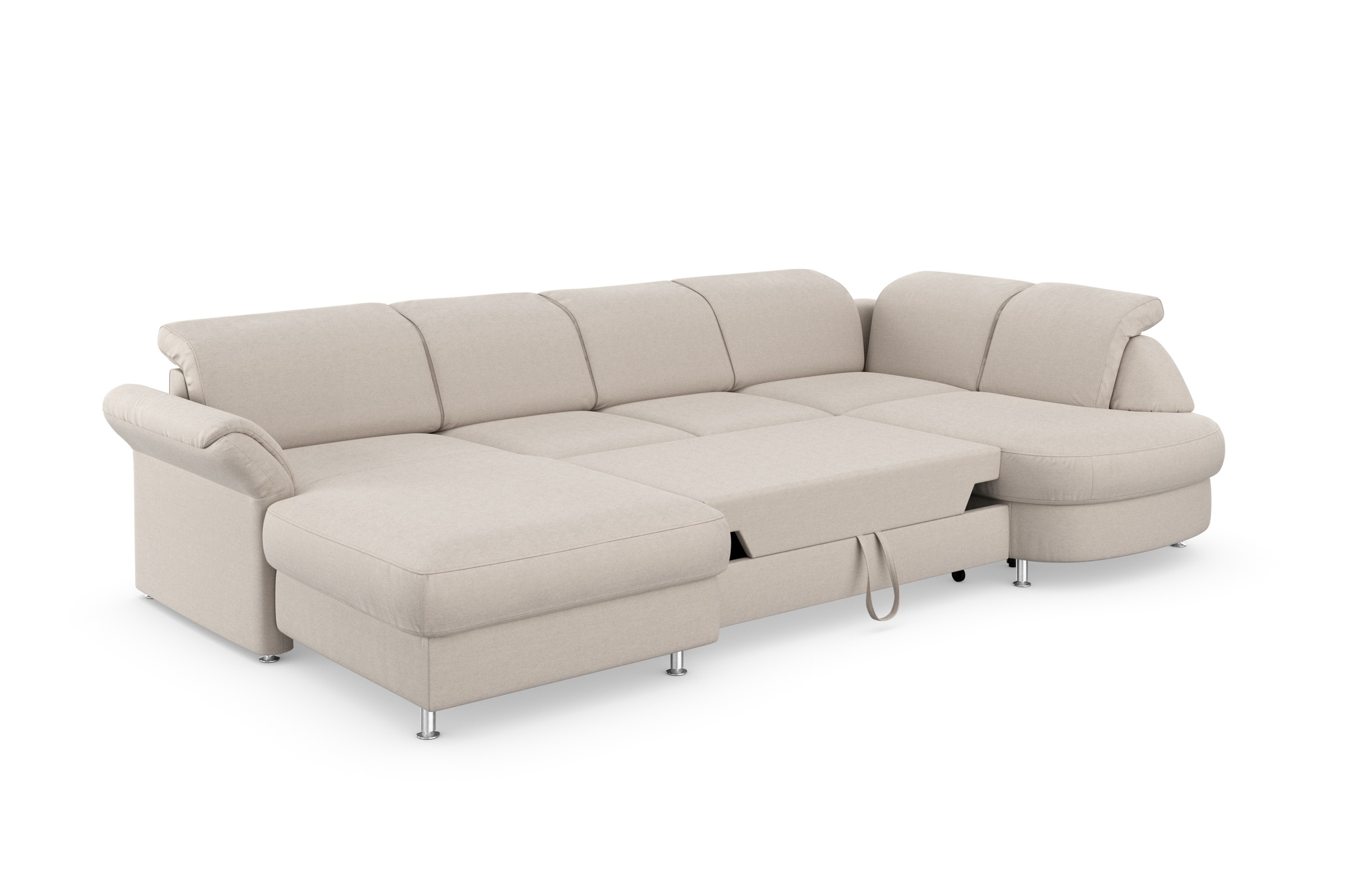 sit&more Wohnlandschaft »Apulia U-Form«, wahlweise Bettfunktion, Bettkasten und Kopf- und Armteilverstellung