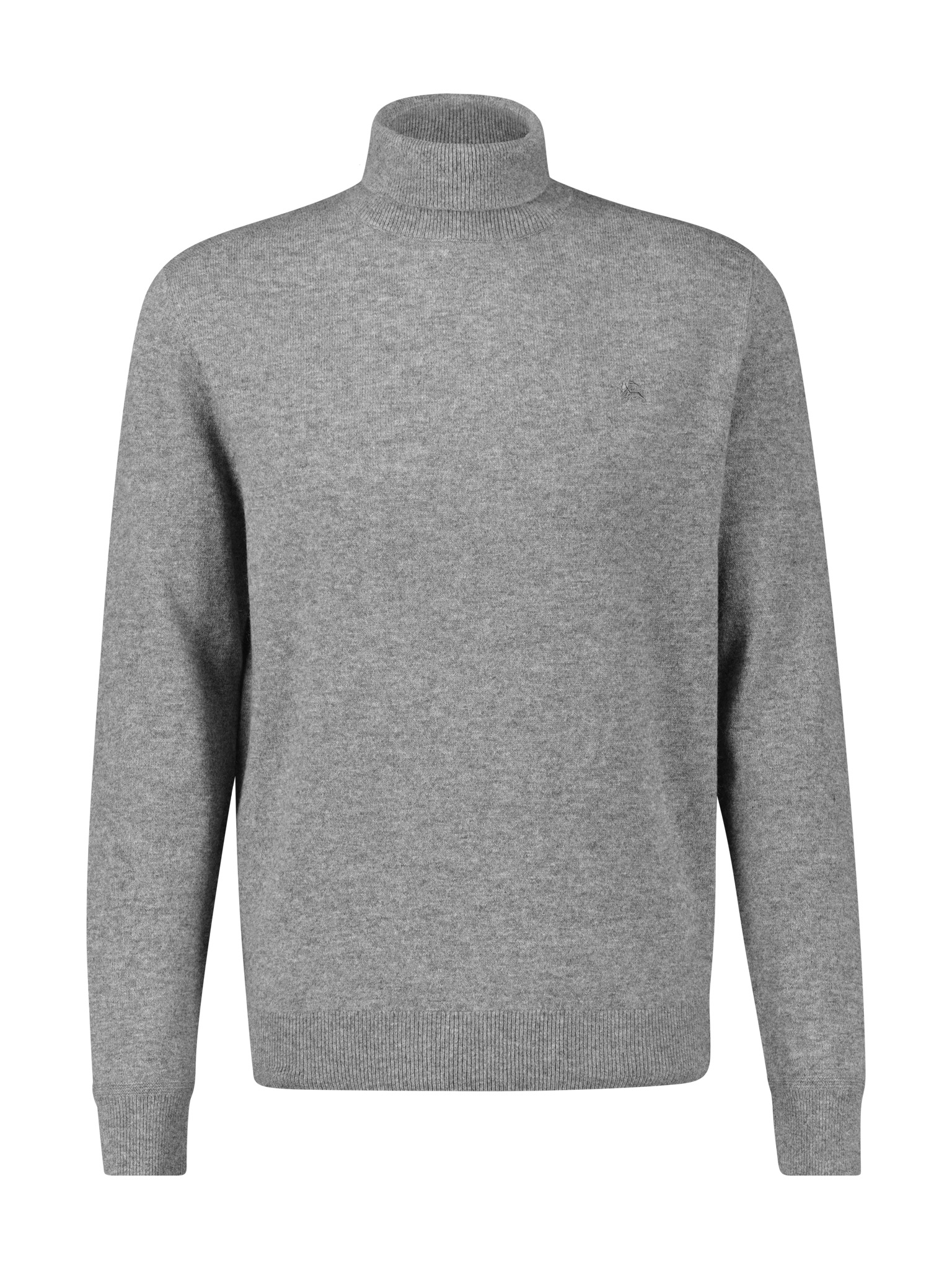 LERROS Rollkragenpullover mit Logo-Stickerei und aus Schurwolle mit Kaschmir