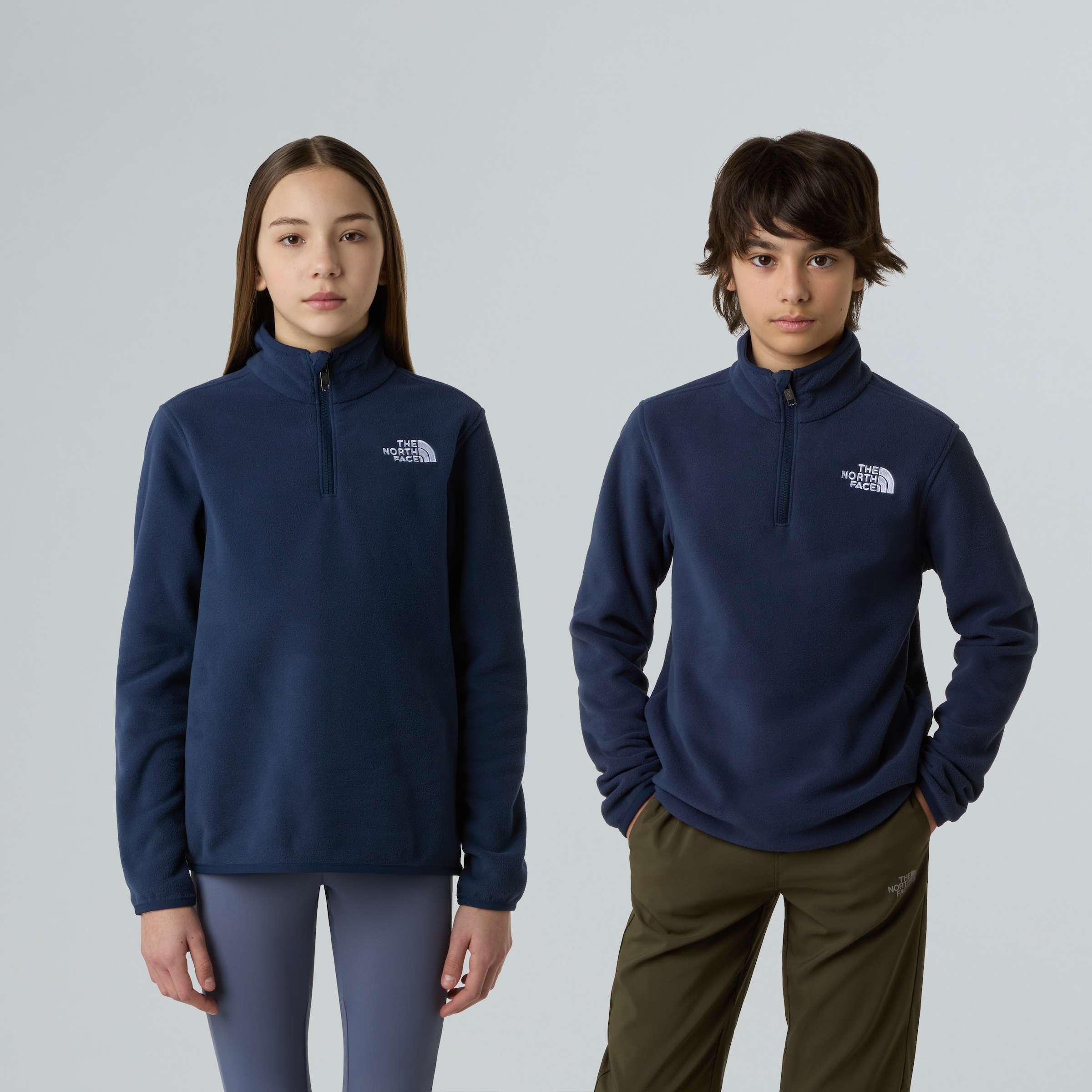 THE NORTH FACE Kinder Strickfleece-Pullover, blau, Gr. XS, Obermaterial: 100% Polyester, Pullover, für Kinder und Jugendliche,