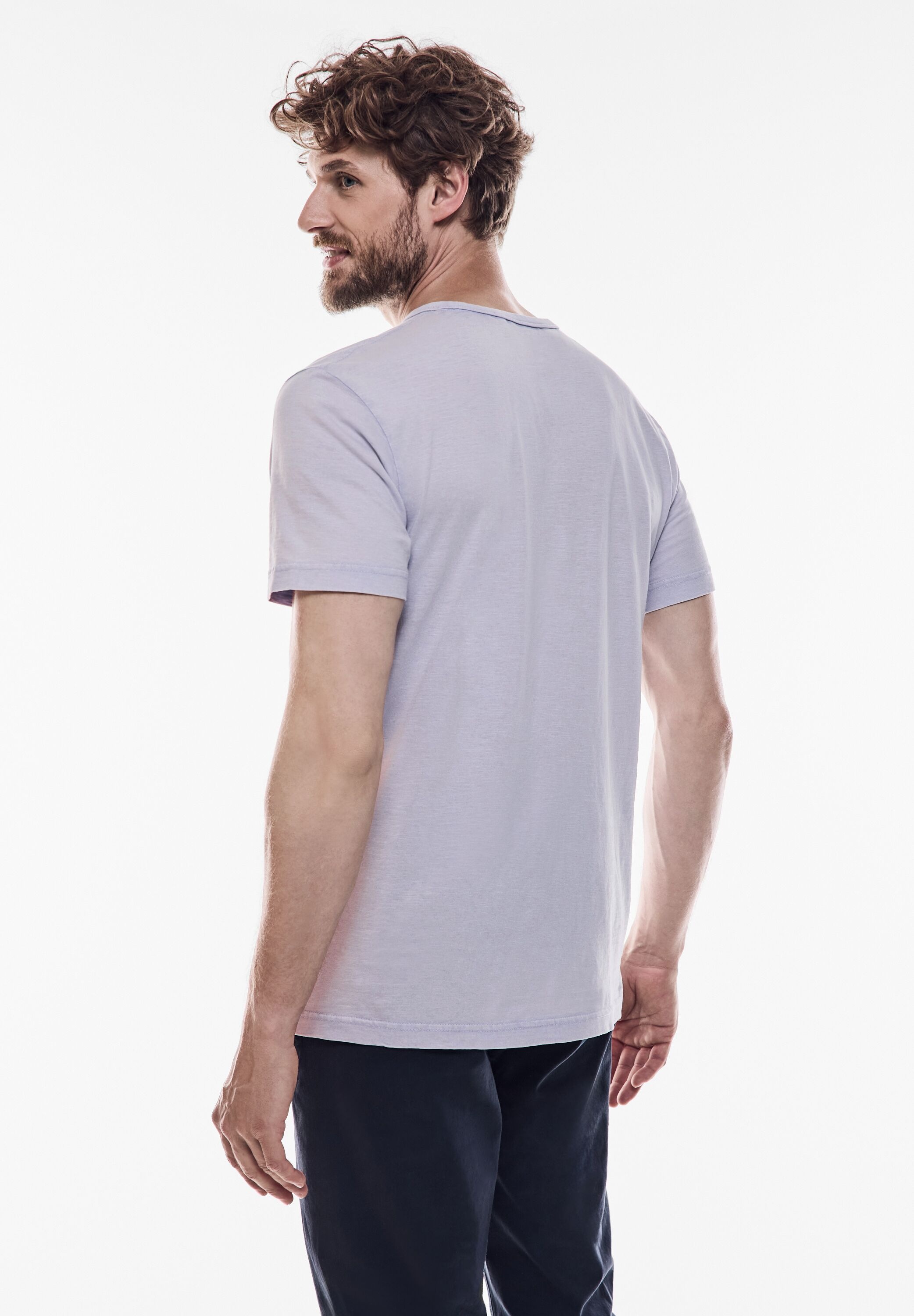 STREET ONE MEN T-Shirt, mit Flammgarn