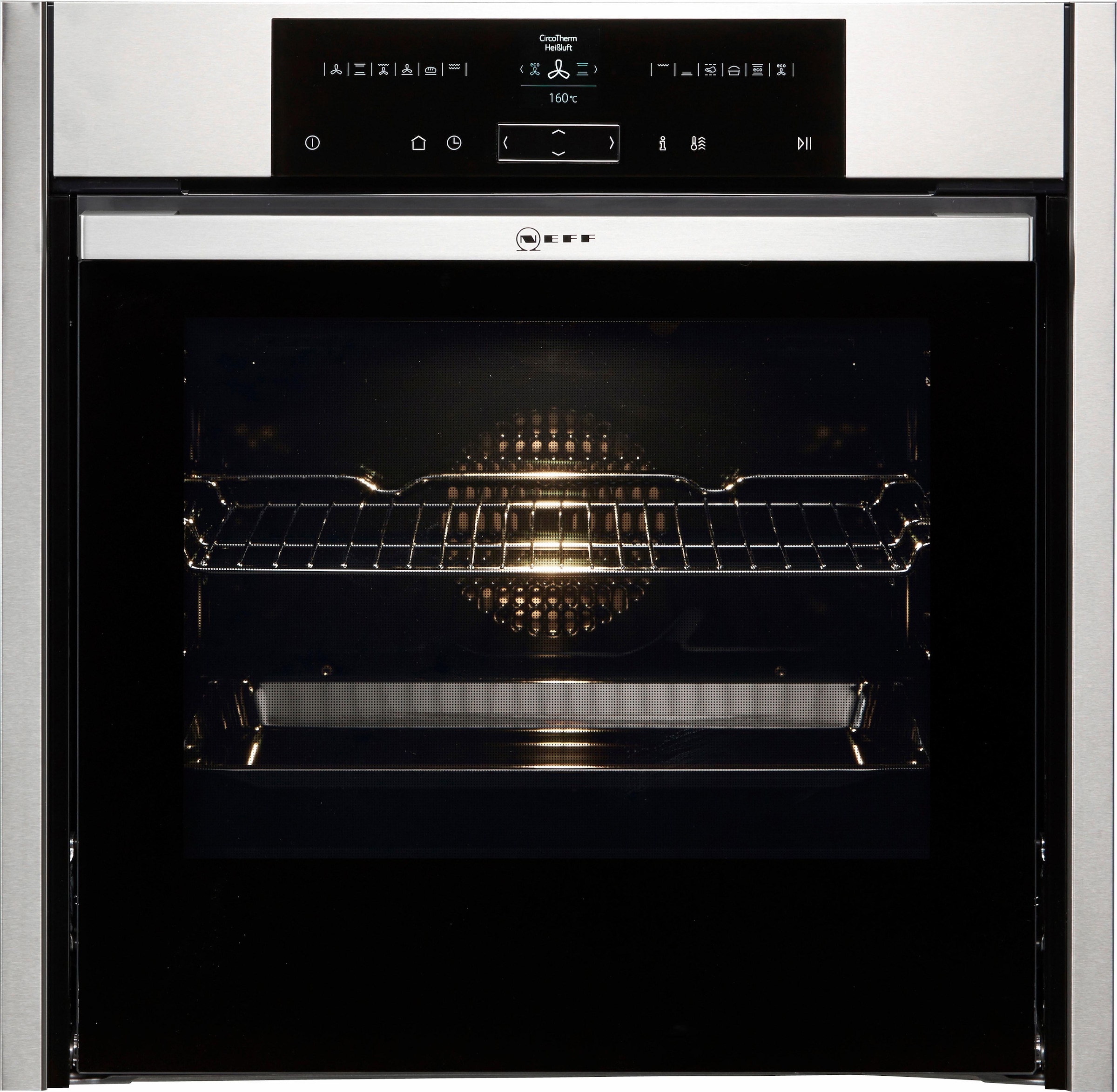 NEFF Pyrolyse Backofen »B55CR20N0«, N 70, B55CR20N0, mit Teleskopauszug nachrüstbar, Pyrolyse-Selbstreinigung, mit Slide&Hide®