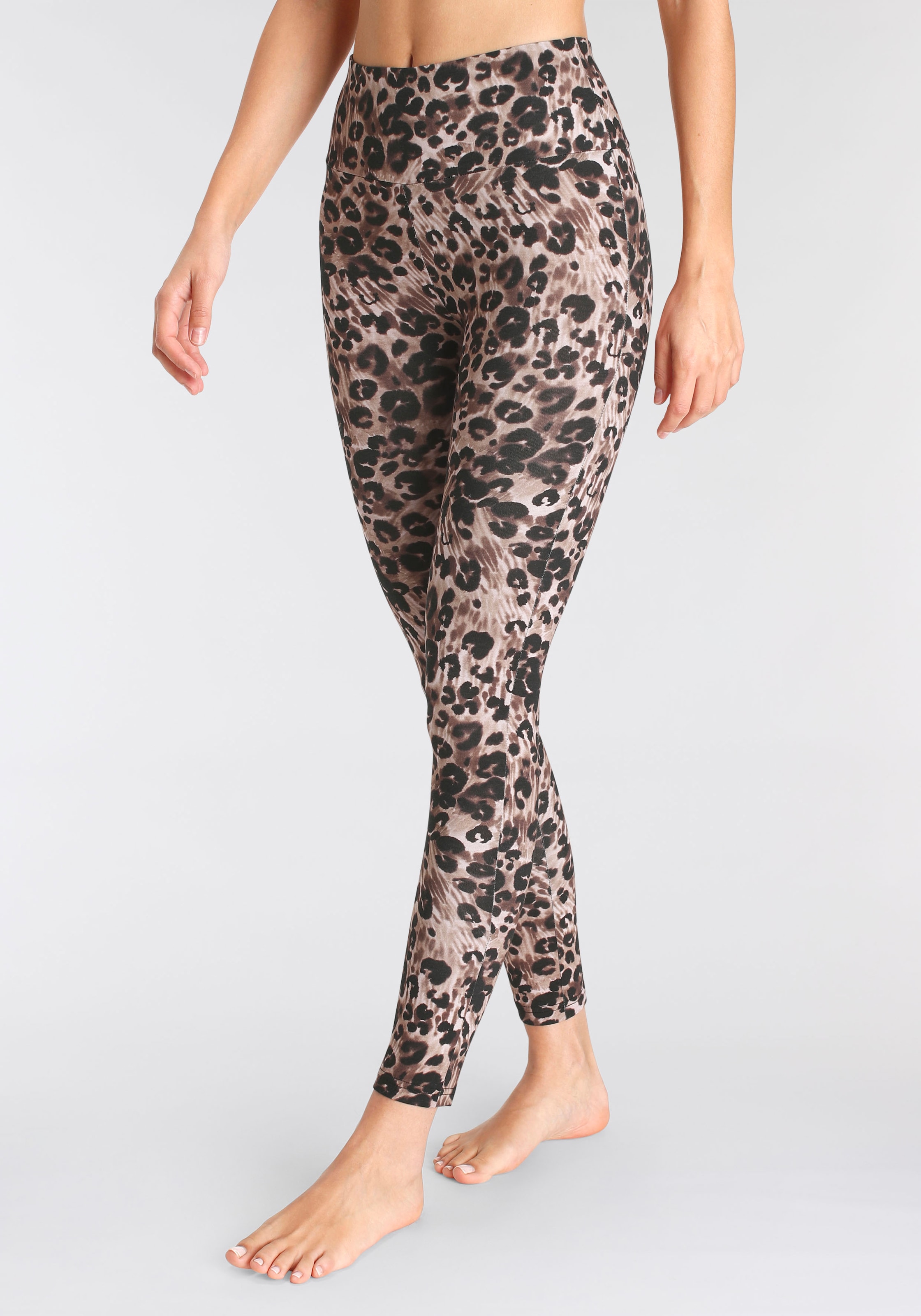 Leggings, mit Leoprint, Loungewear