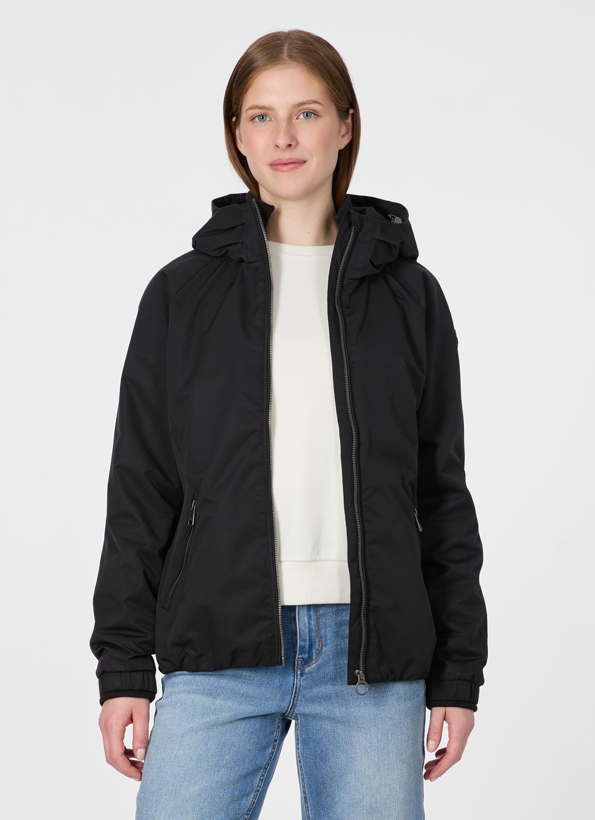 Ragwear Outdoorjacke »DIZZIE« mit Kapuze Wasserabweisend mit Kordelzug am Saum und Reißverschlusstaschen