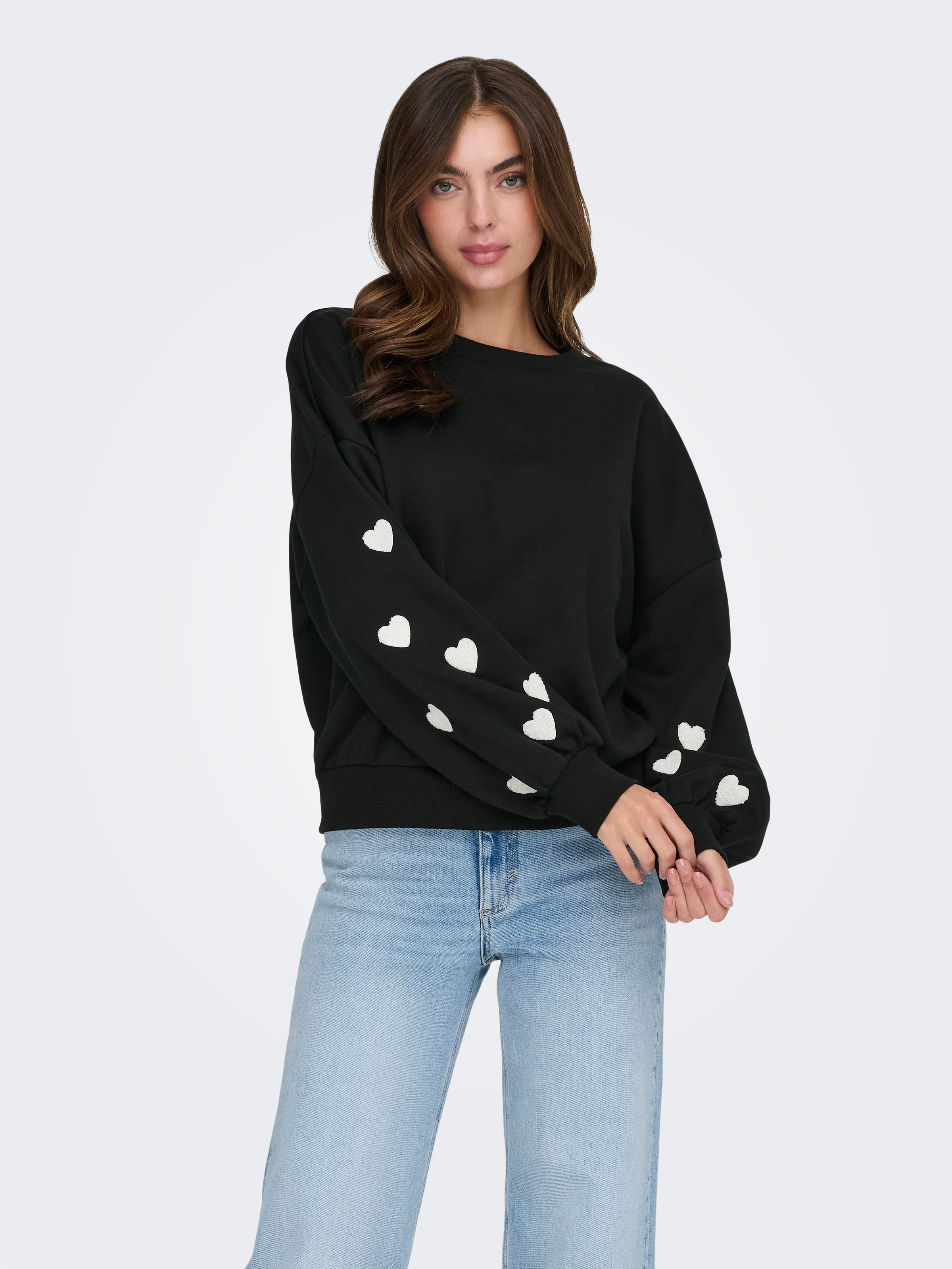 ONLY Sweatshirt "ONLMACY L/S O-NECK BOX CC SWT" günstig online kaufen